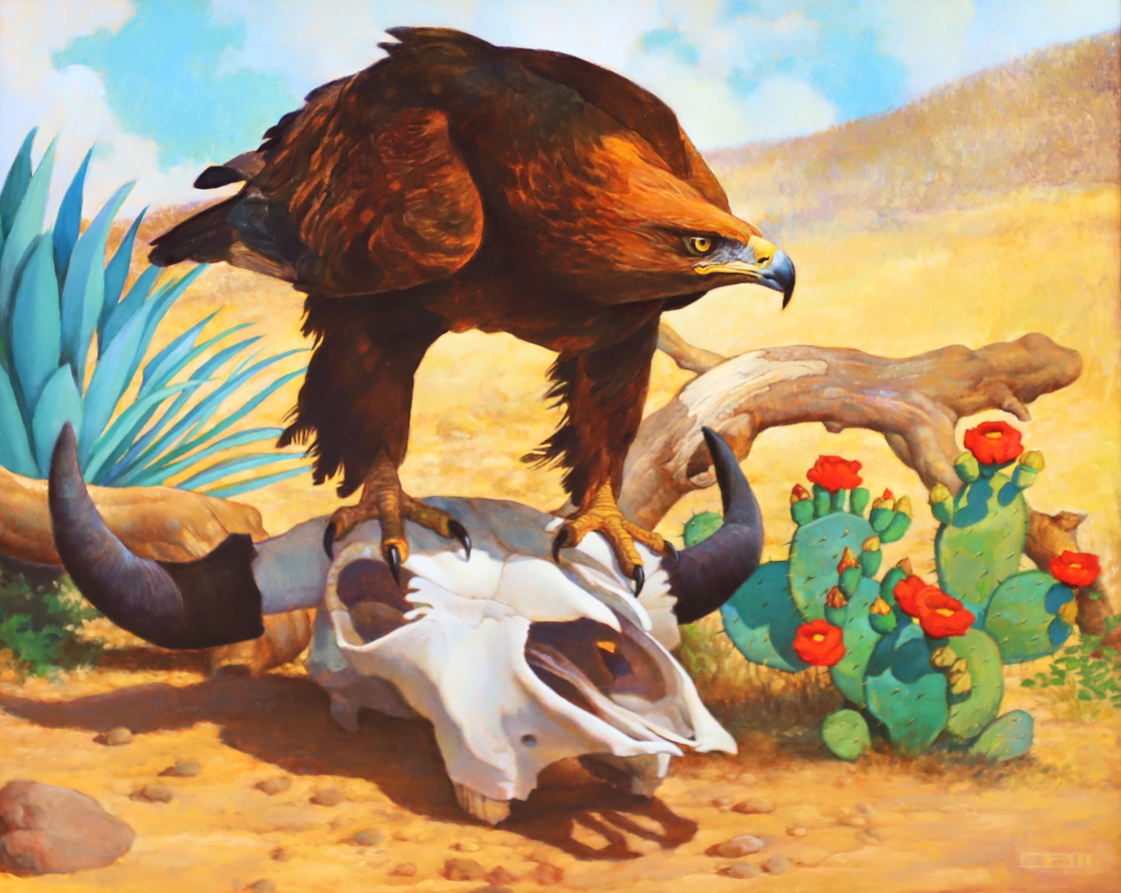 Where the Buffalo Roamed - Realist Painting by Thomas Blackshear II