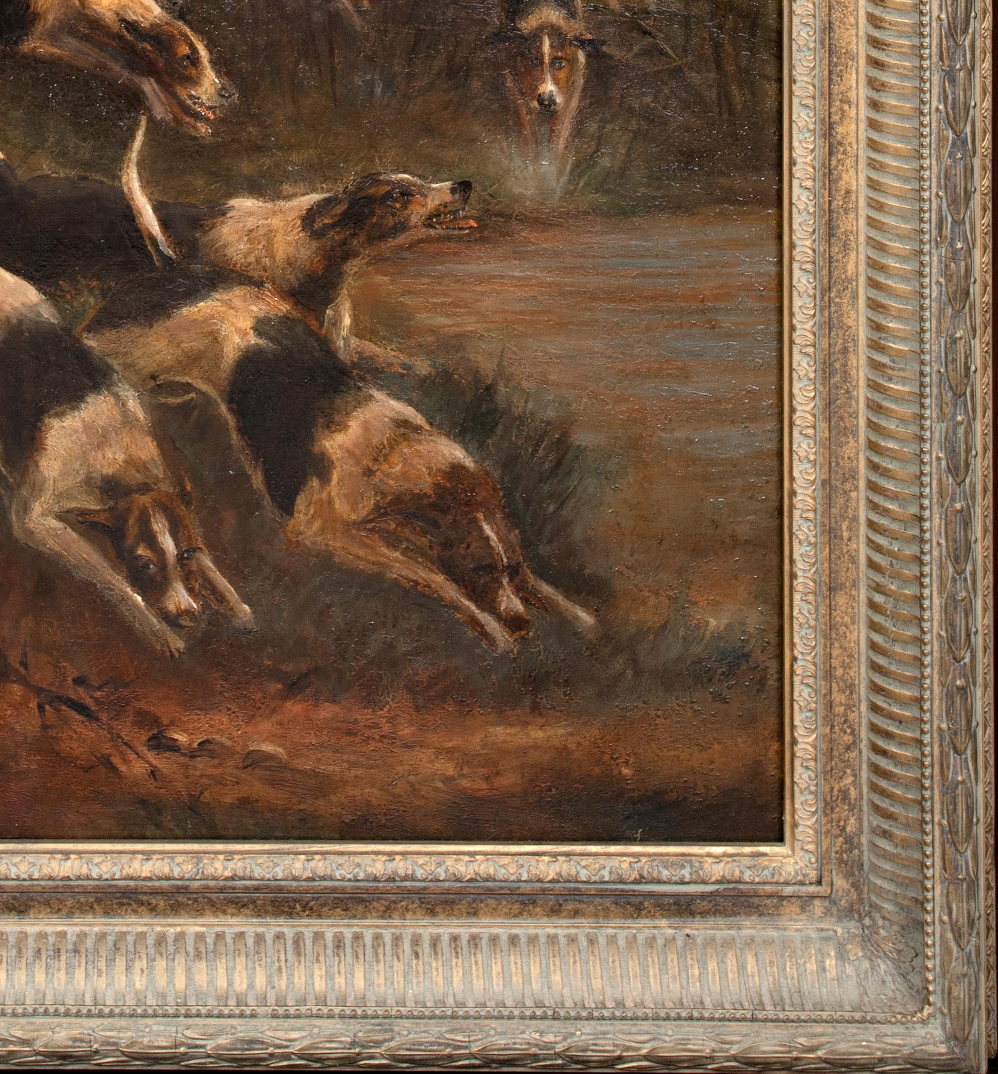 The Hounds In Full Cry, 19th Century  attributed to Thomas BLINKS (1860-1912)  L For Sale 1