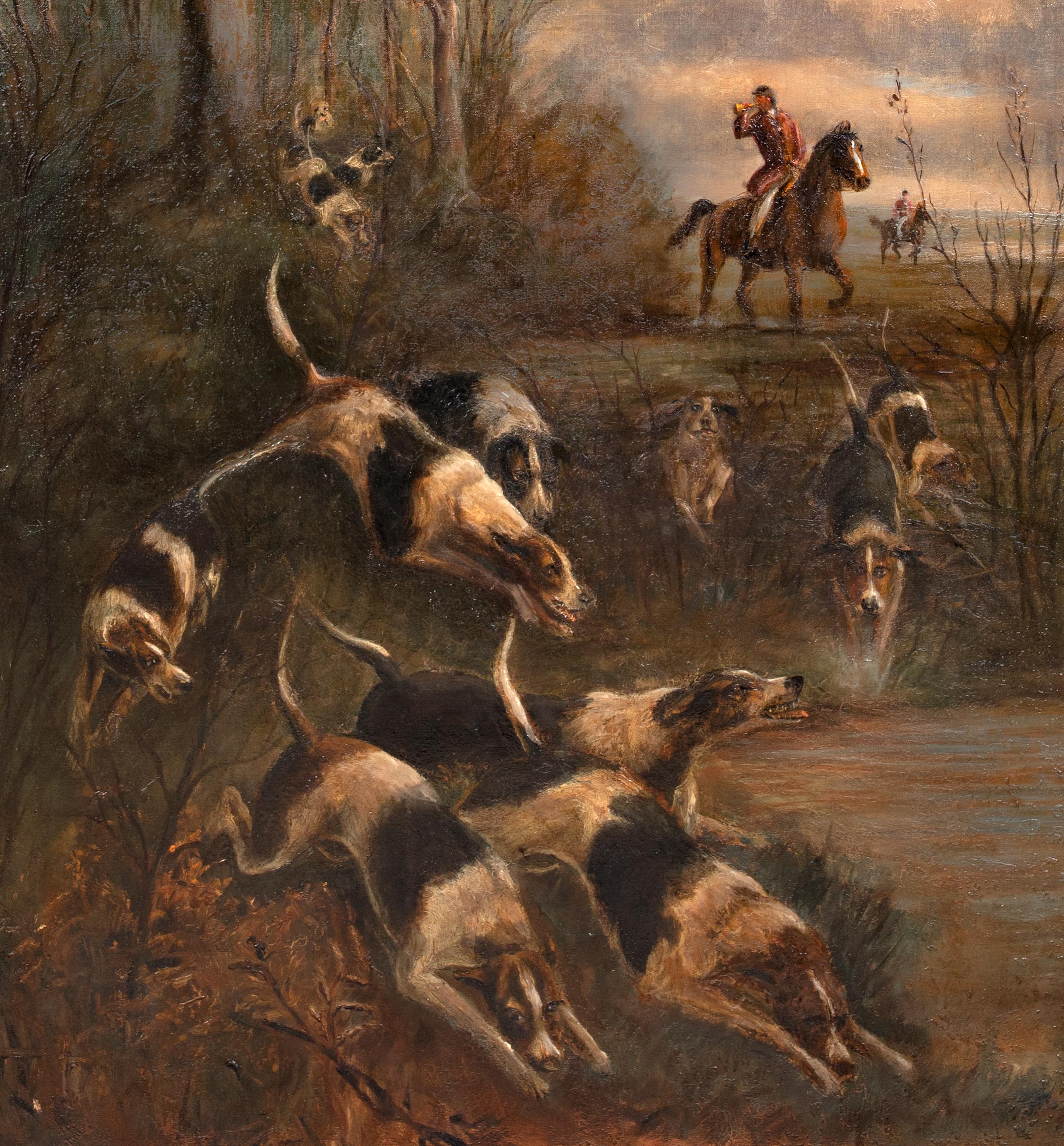 The Hounds In Full Cry, 19th Century  attributed to Thomas BLINKS (1860-1912)  L For Sale 3