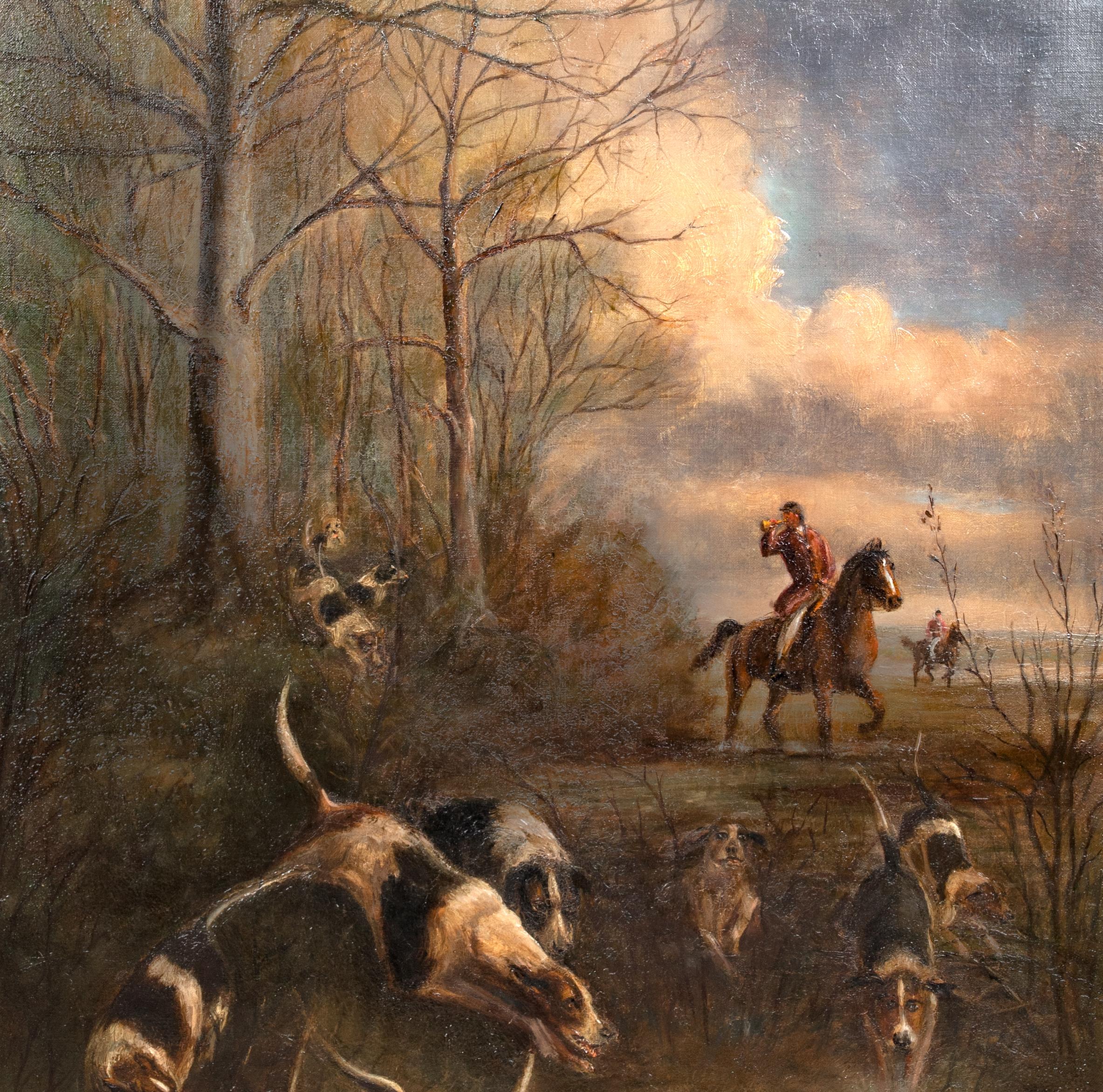 The Hounds In Full Cry, 19th Century  attributed to Thomas BLINKS (1860-1912)  L For Sale 5