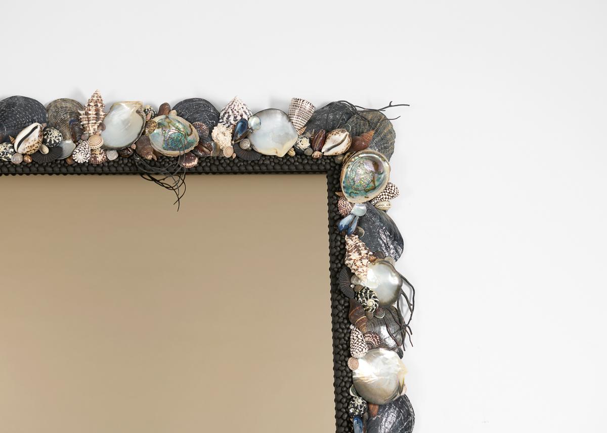 French Thomas Boog, Large Rectangular Baroque-style coquillage Mirror, France, 2012 For Sale