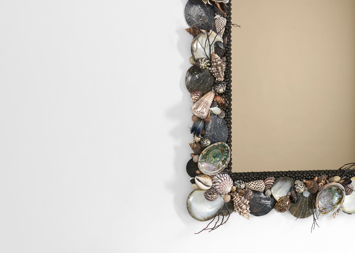 Thomas Boog, Large Rectangular Baroque-style coquillage Mirror, France, 2012 In Good Condition For Sale In New York, NY