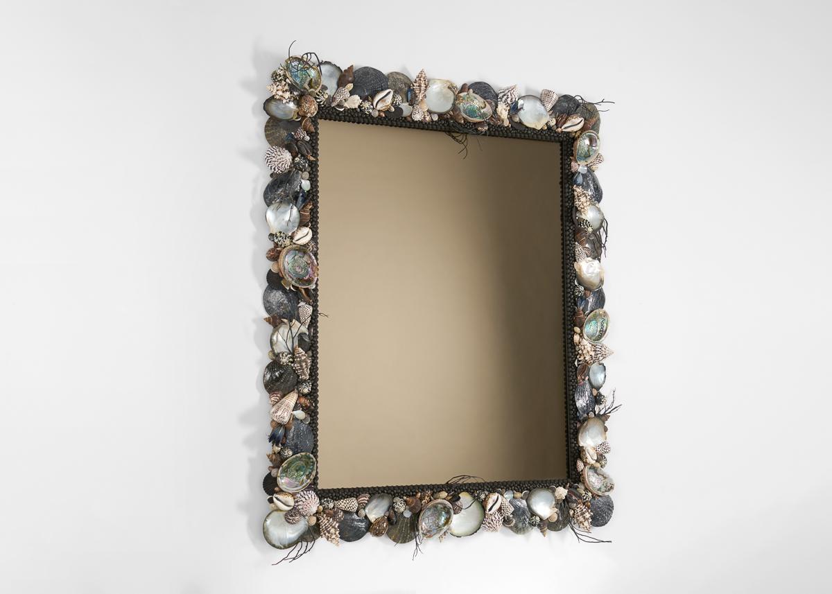 Contemporary Thomas Boog, Large Rectangular Baroque-style coquillage Mirror, France, 2012 For Sale