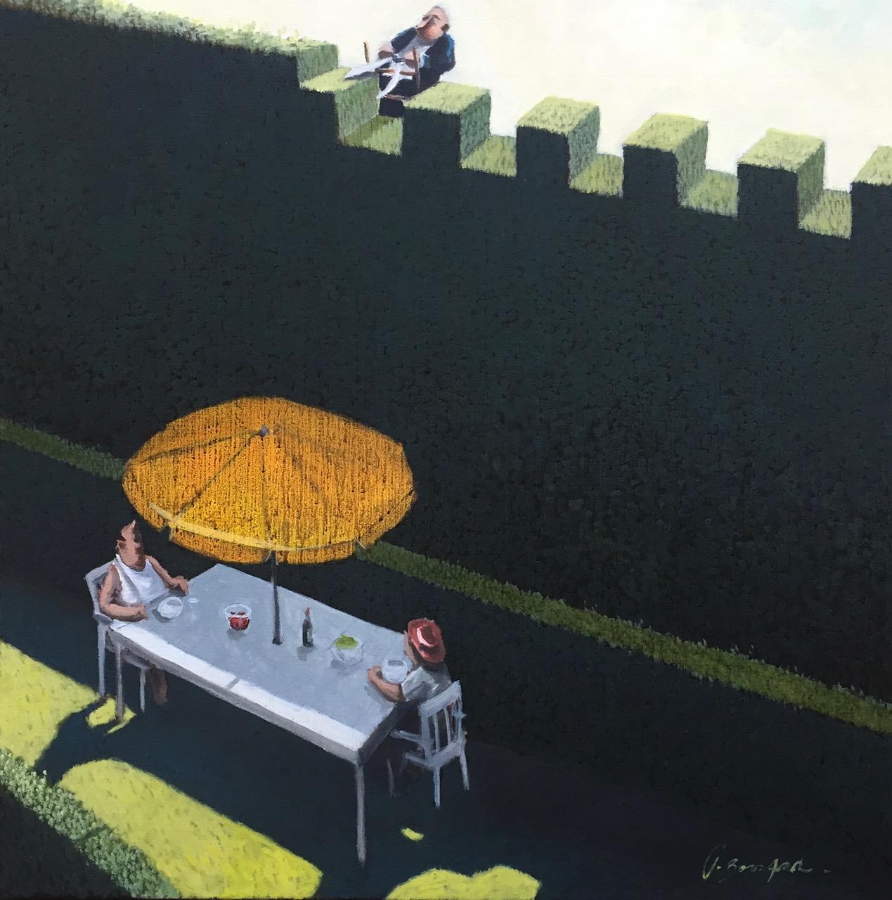 Thomas Bossard Landscape Painting - Mon chère voisin !