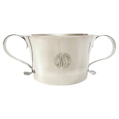 Thomas Bradbury, Art Deco Britannia Silver Twin Handled Cup, UK, circa 1923