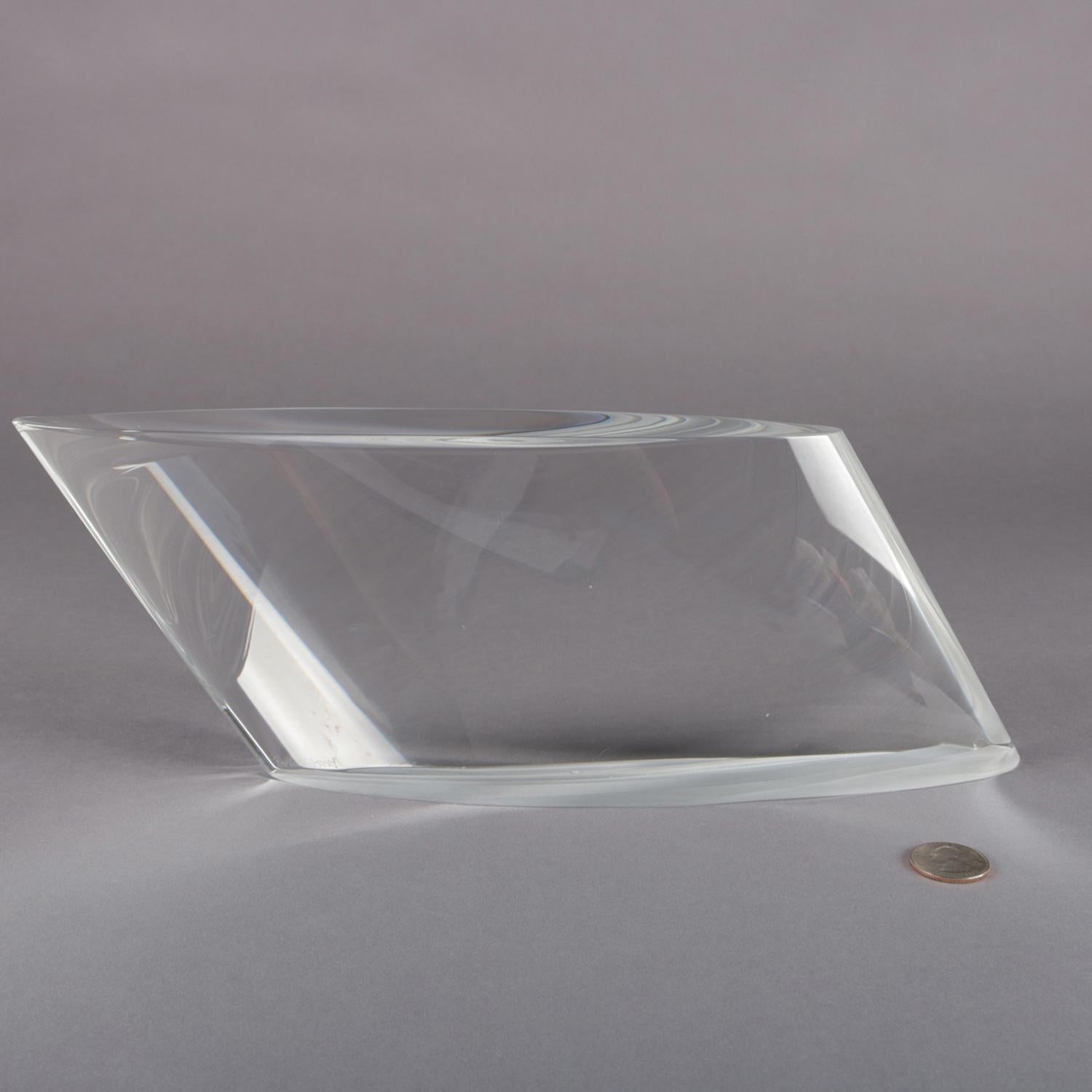 Thomas Brzon Contemporary Cut-Glass Optic Glass Abstract Sculpture, circa 2016 1