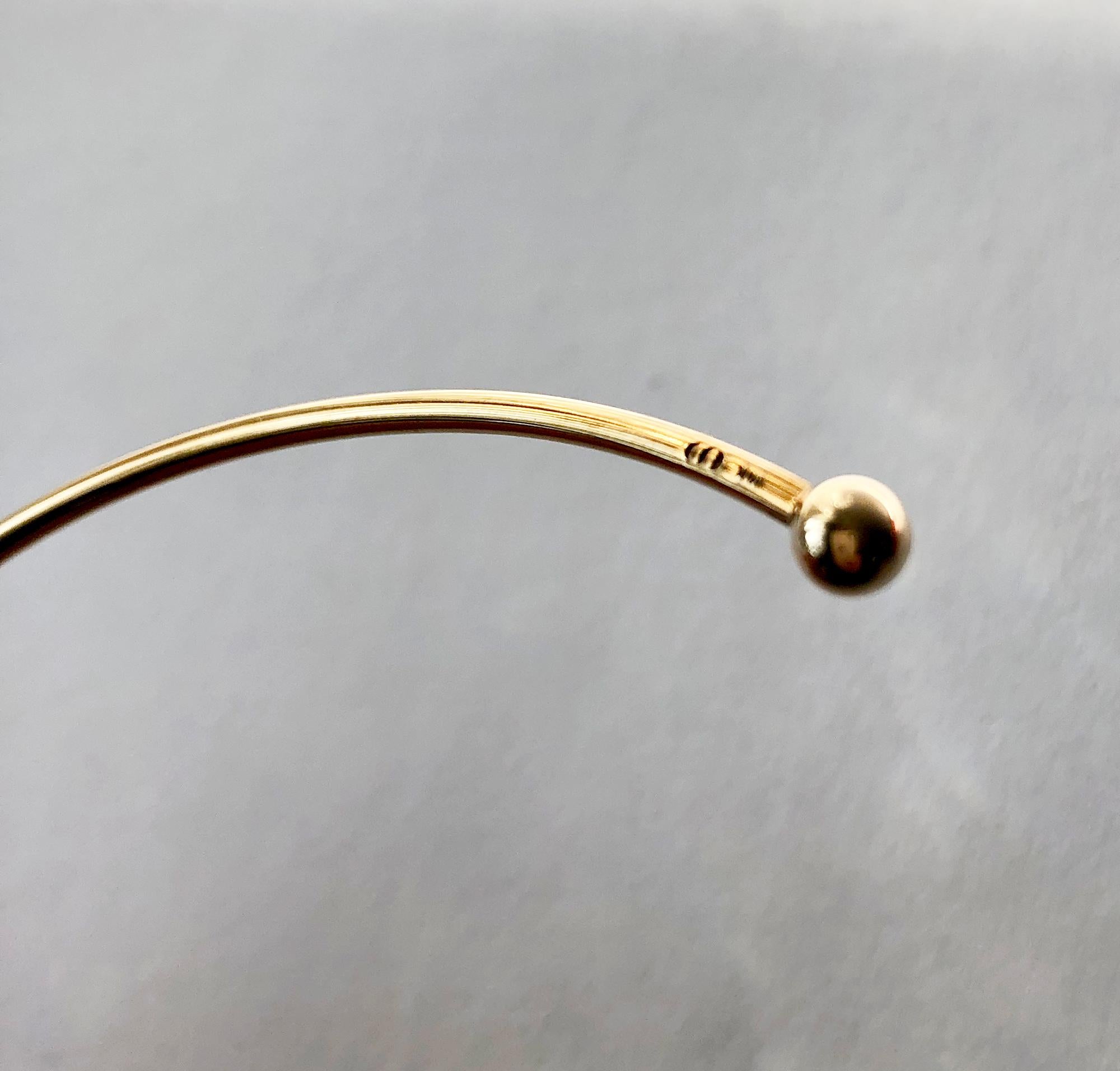 Thomas Buechner for Steuben 14K Gold Crystal Glass Choker Pendant Necklace 1