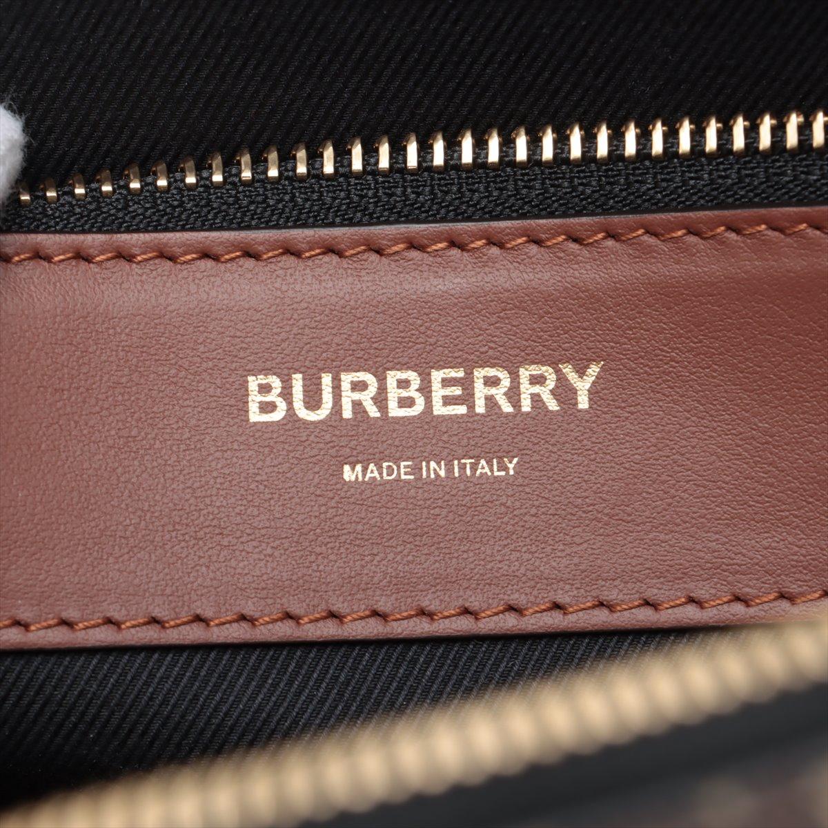 Thomas Burberry TB Monogram Two-Way Business Bag Brown For Sale 10