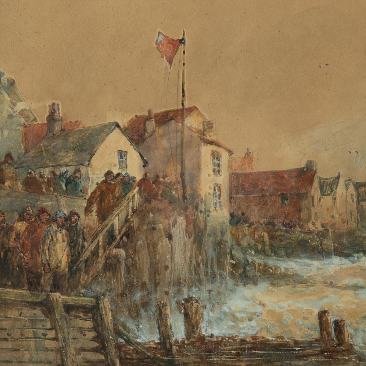 Inglese Thomas Bush Hardy: In pericolo al largo di Staithes, York, 1896
