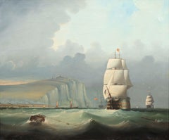 British Royal Navy Fleet Returning At Dover, 19th Century 