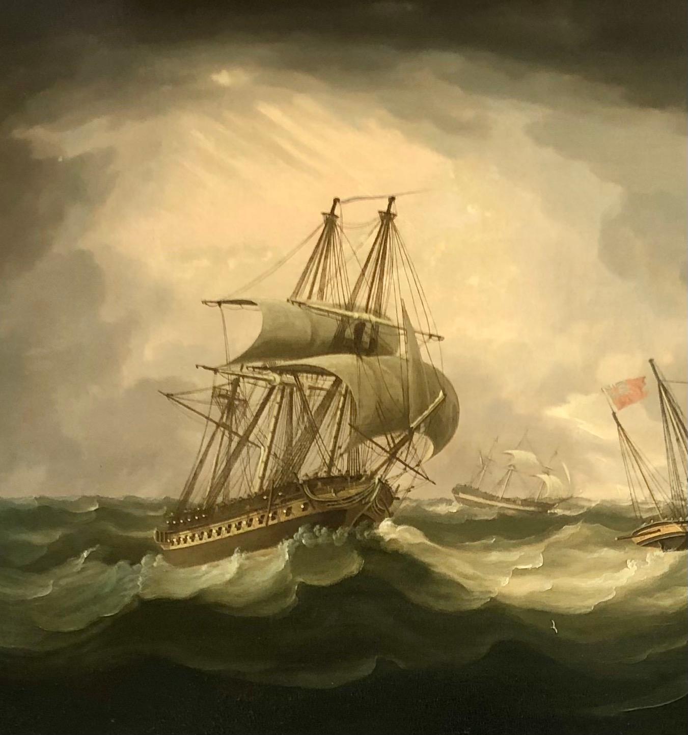 Heavy Seas Off Dover - Painting by Thomas Buttersworth