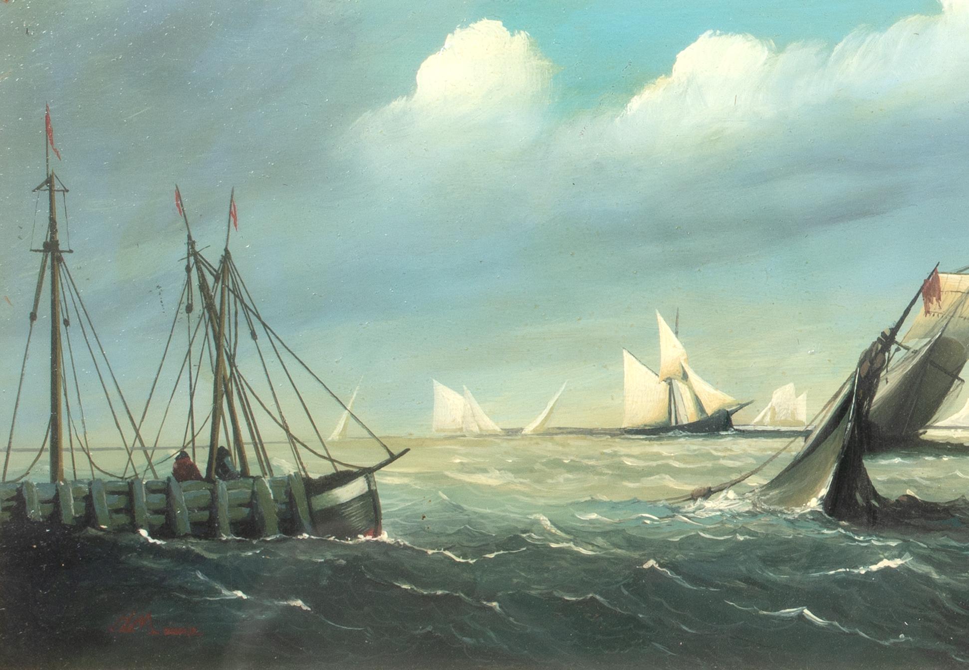Shipping Off Dover, 19th Century  attributed to THOMAS BUTTERSWORTH (1768-1842) For Sale 6