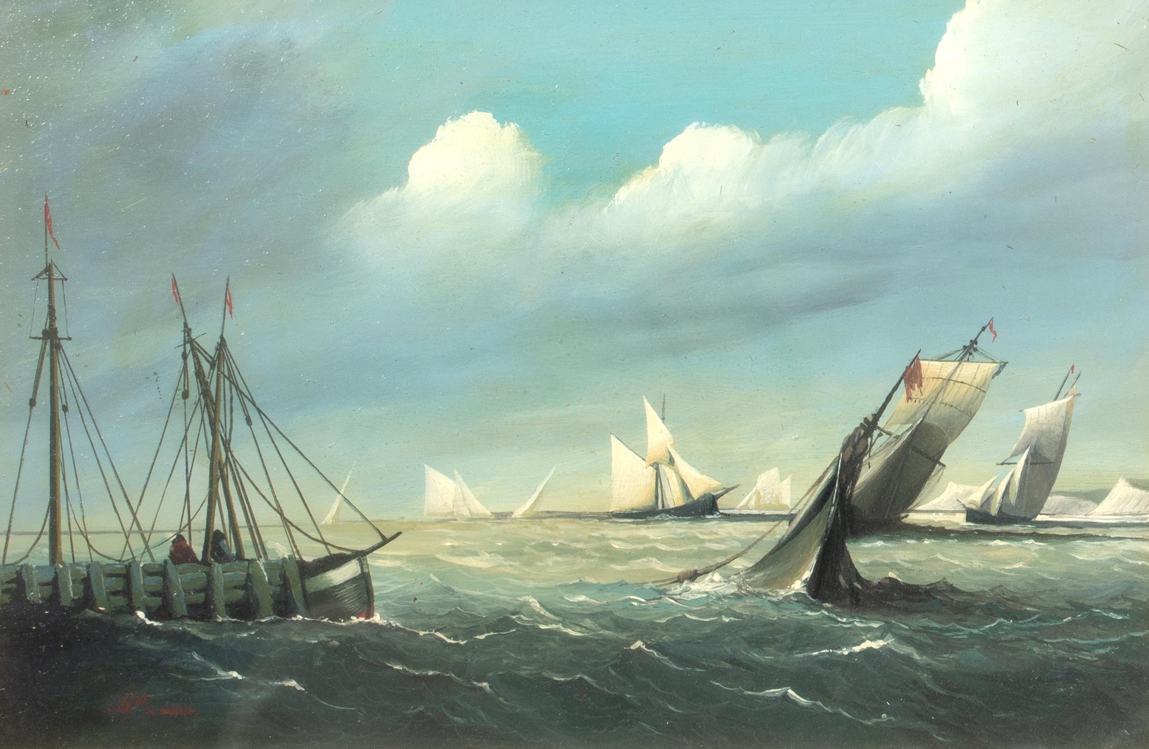 Shipping Off Dover, 19th Century  attributed to THOMAS BUTTERSWORTH (1768-1842) For Sale 1