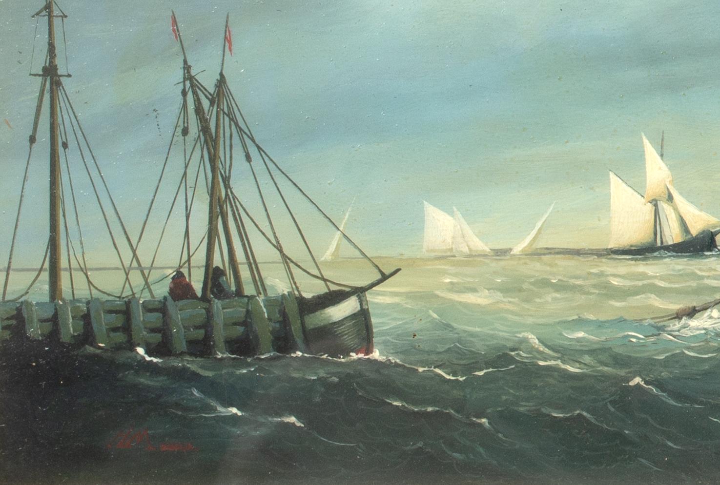 Shipping Off Dover, 19th Century  attributed to THOMAS BUTTERSWORTH (1768-1842) For Sale 2