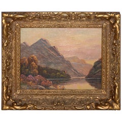 Thomas C. Blake Luminous Mountain Landscape Oil Painting, circa 1920