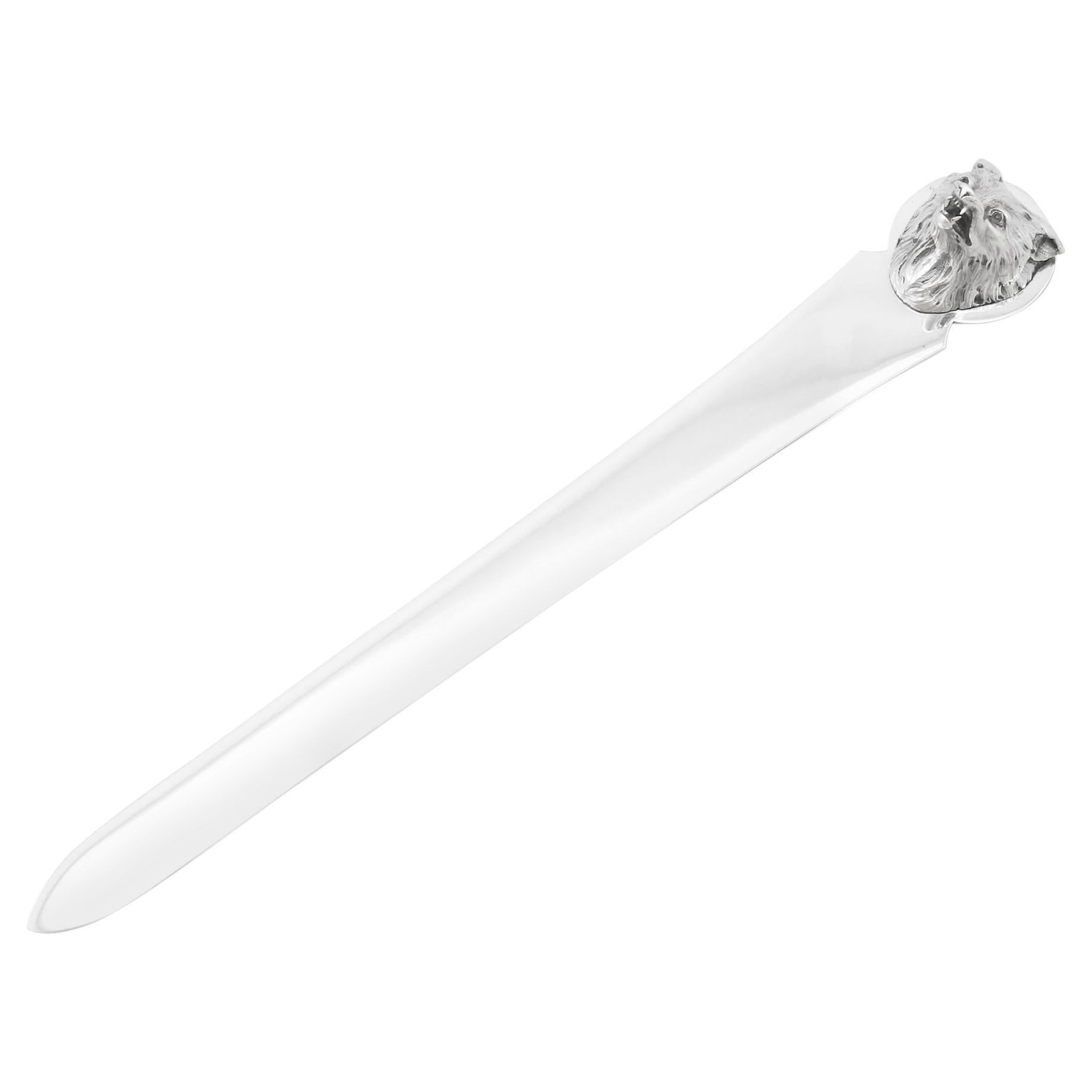 Thomas Callow & Son Coltello da carta in argento sterling antico