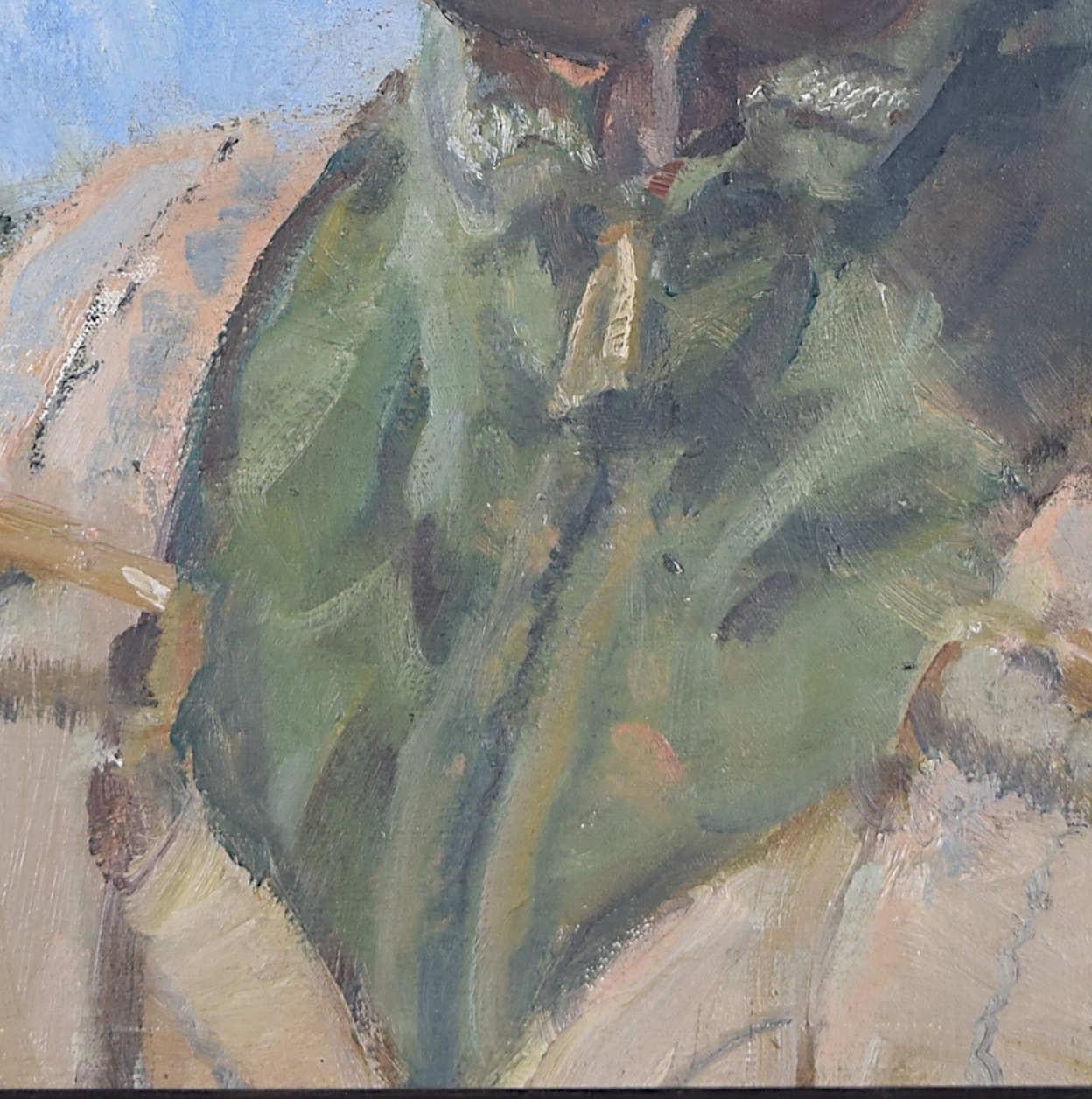 Paratrooper, oil painting by Thomas Cantrell Dugdale For Sale 2