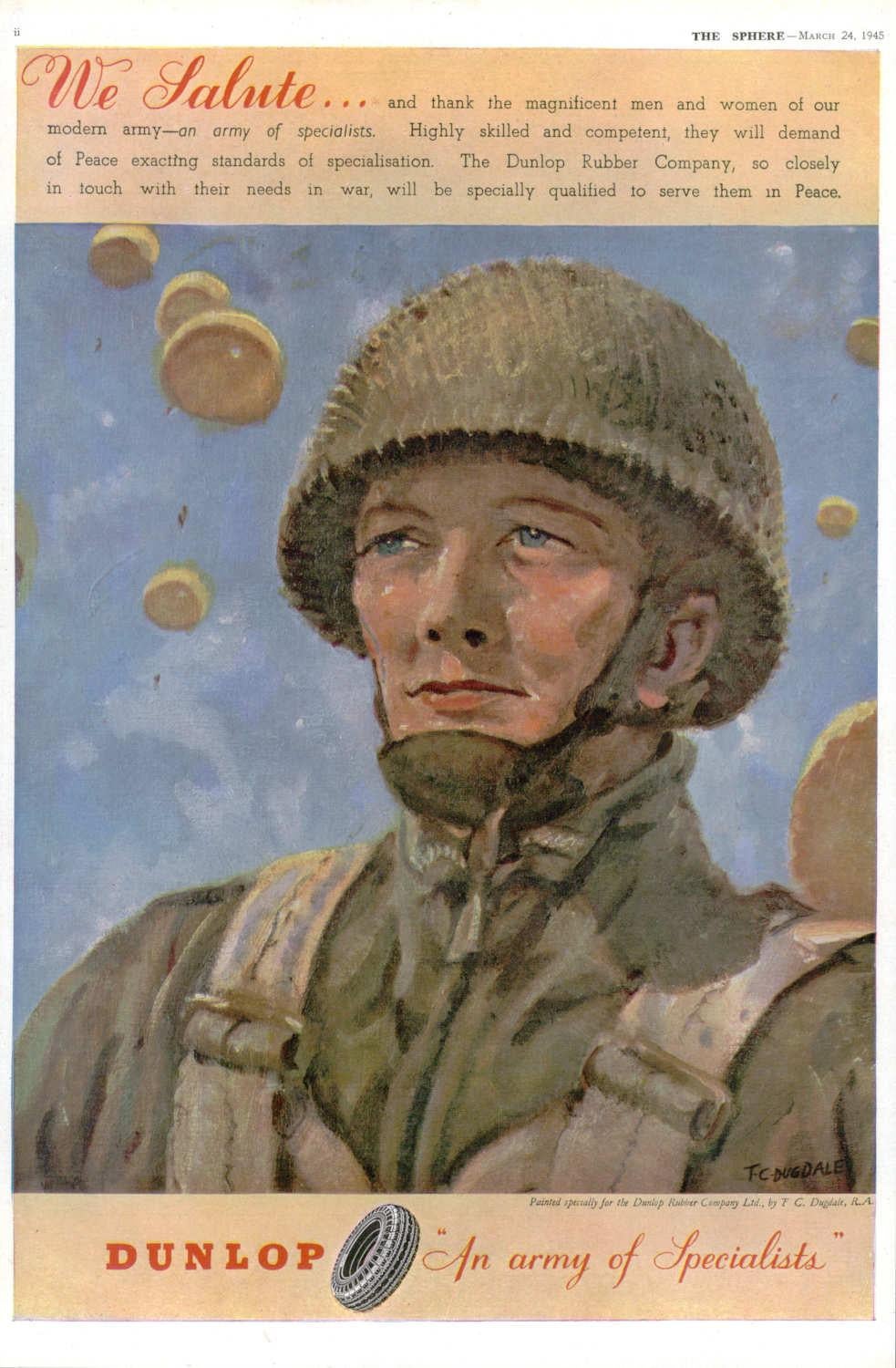 Paratrooper, oil painting by Thomas Cantrell Dugdale For Sale 5