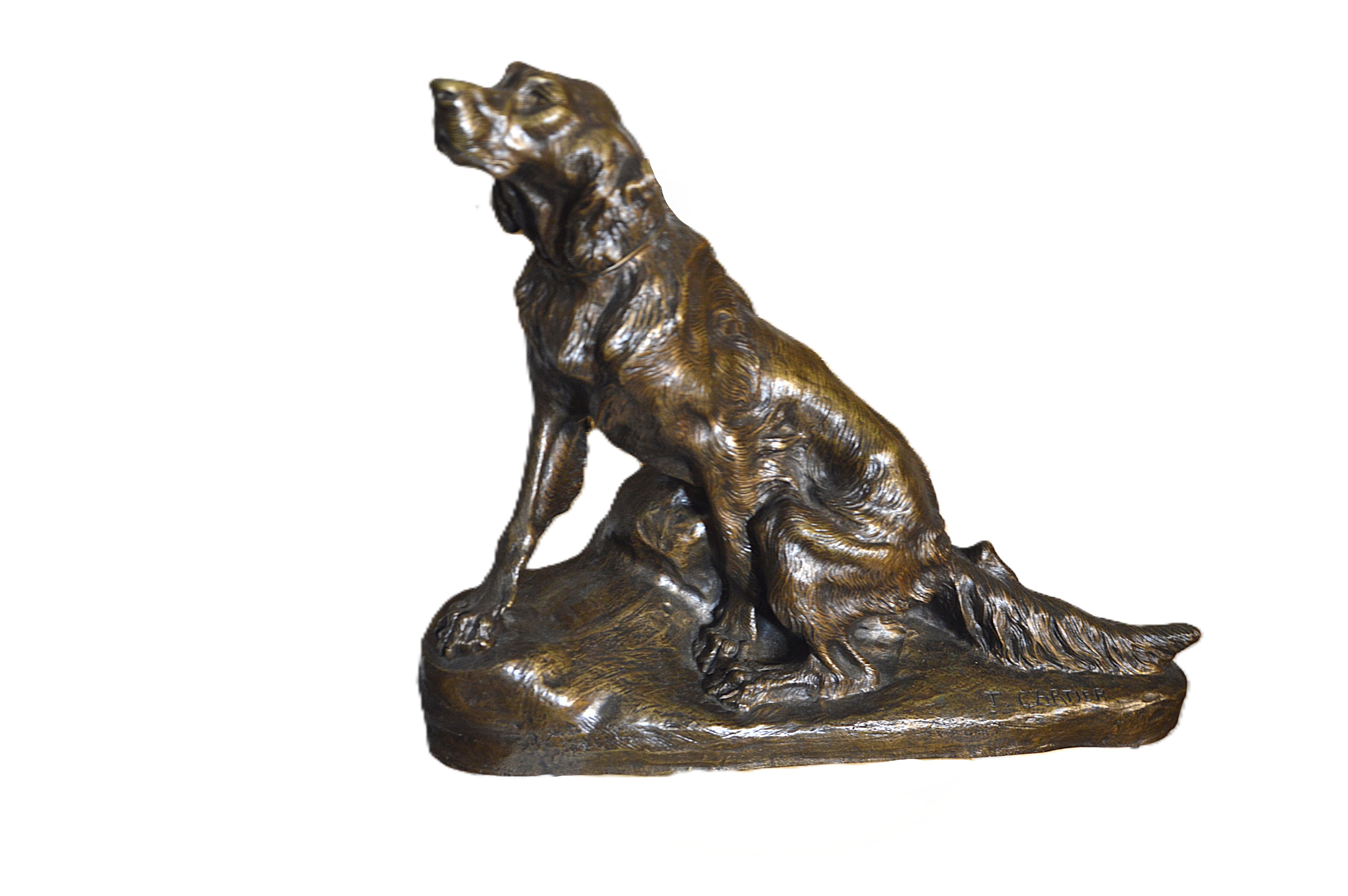 Bronze, Hund von Thomas-François Cartier im Angebot 5