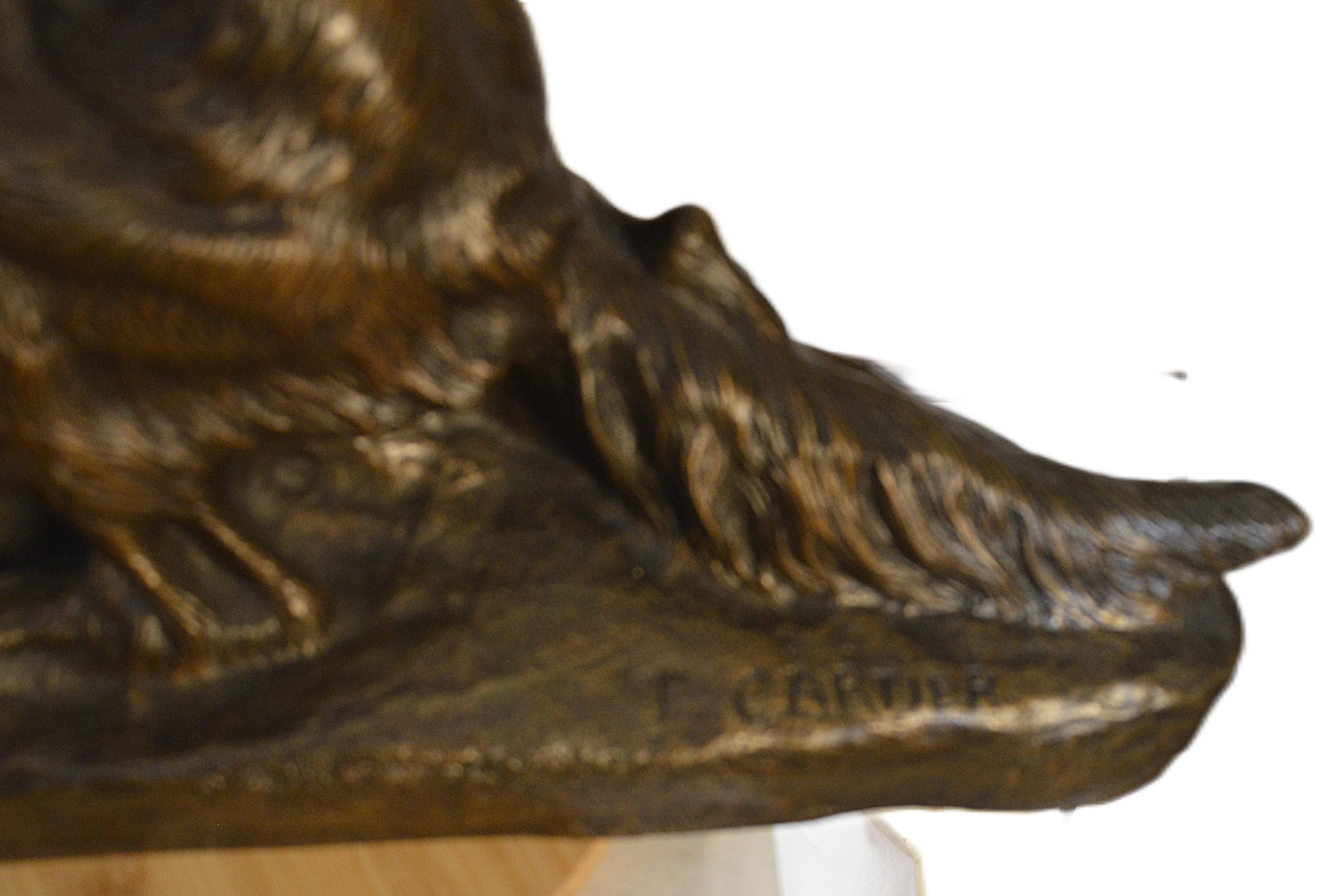 Bronze, Hund von Thomas-François Cartier im Angebot 4