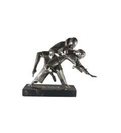 Thomas Cartier (1879-1943)+Bronze mit Silberpatina " Tango Erotica "
