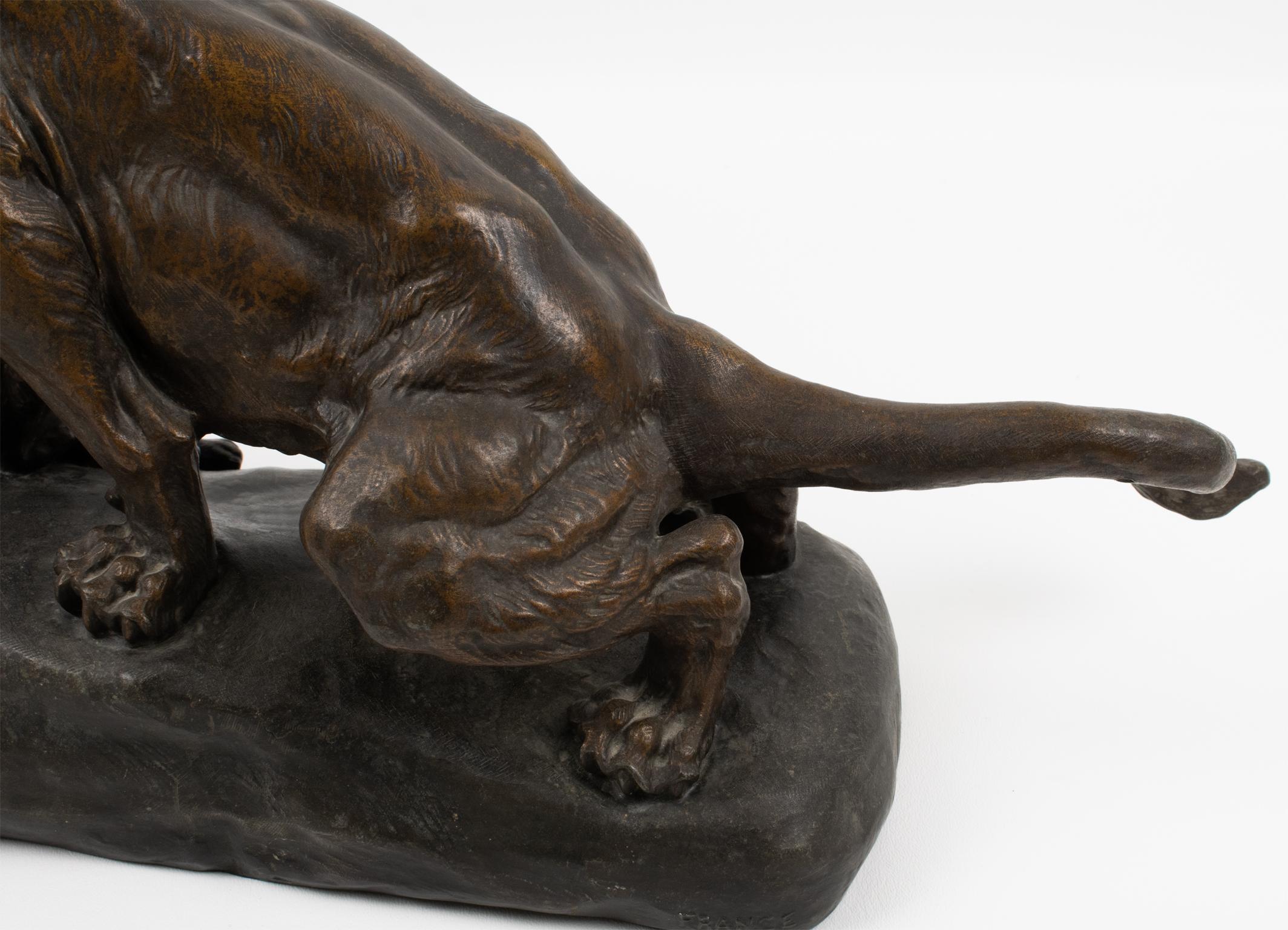 Thomas Cartier Large Panther with Cubs Sculpture, circa 1920 For Sale 4