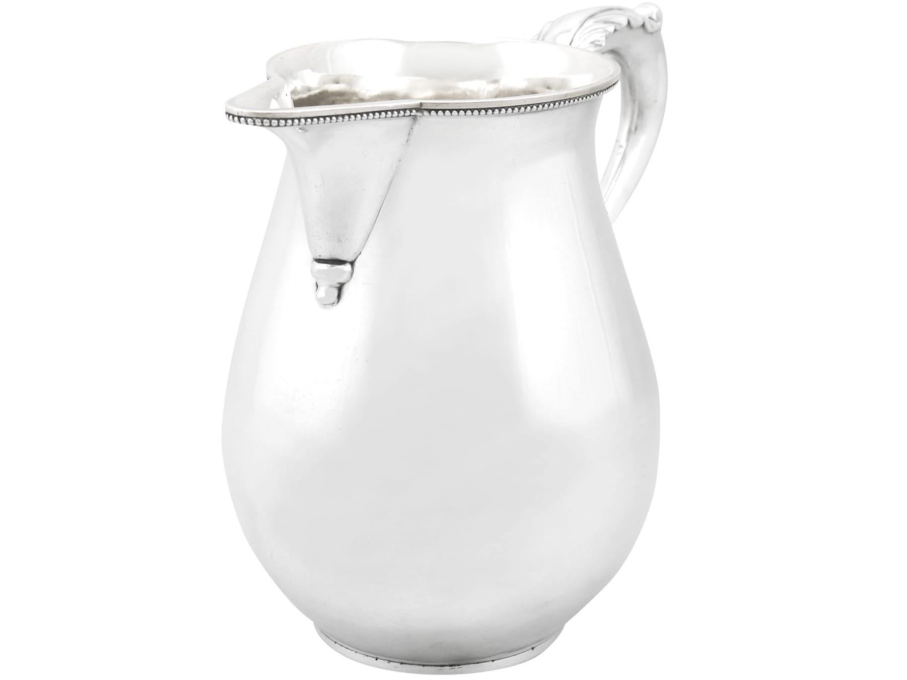 English Antique Thomas Chawner 1780s Sterling Silver Beer or Water Jug For Sale