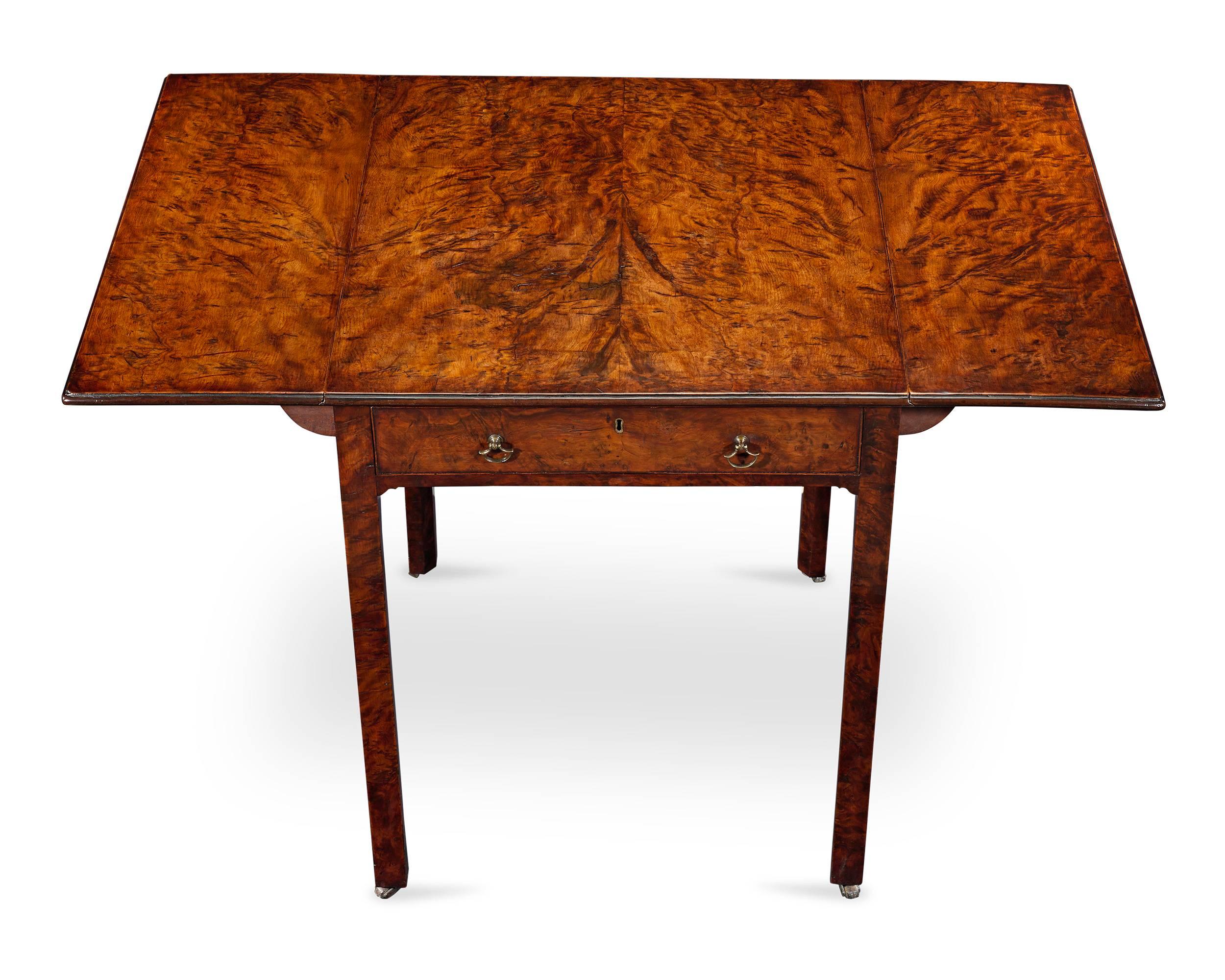George II Thomas Chippendale Burr Yew Pembroke Table