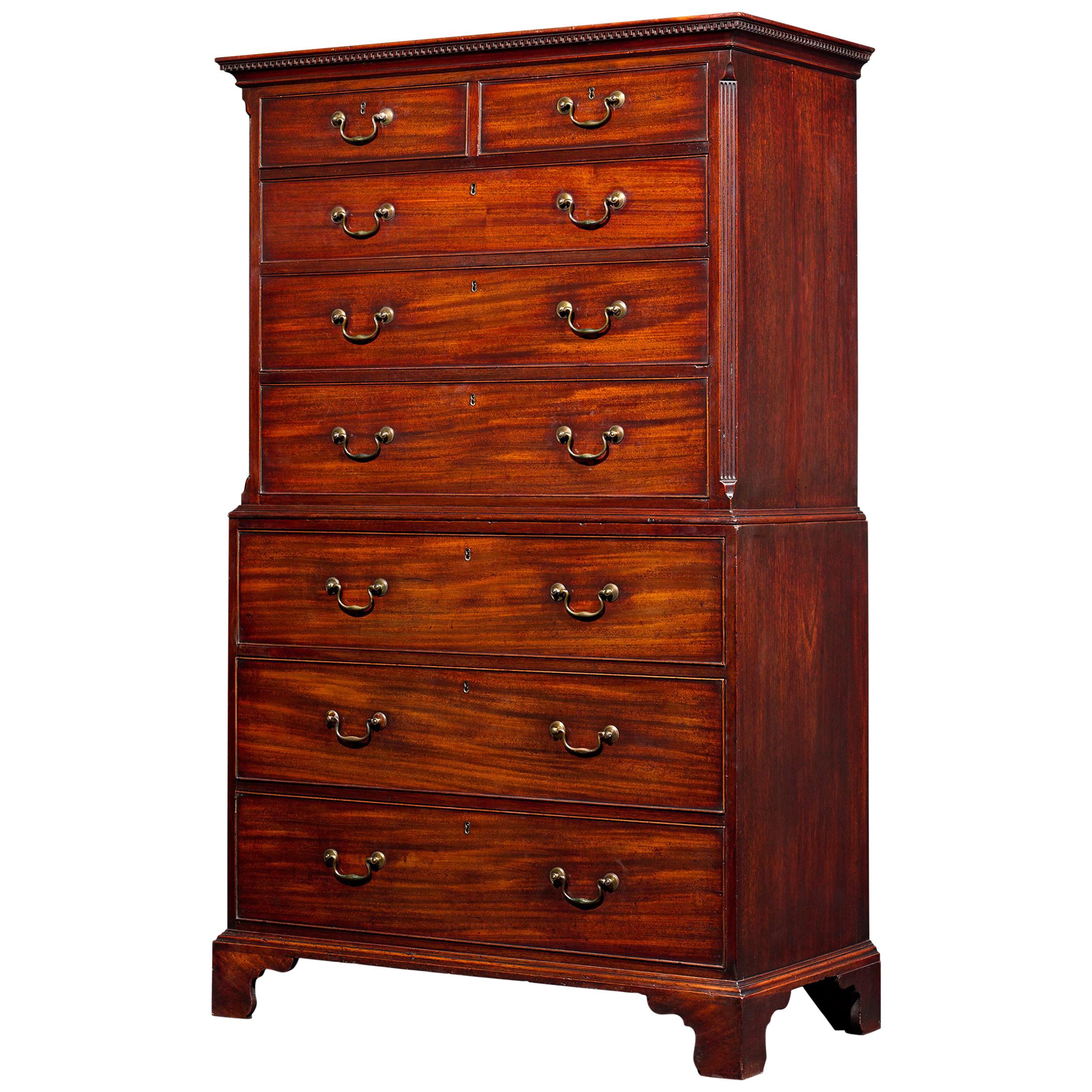 Thomas Chippendale George III Chest on Chest
