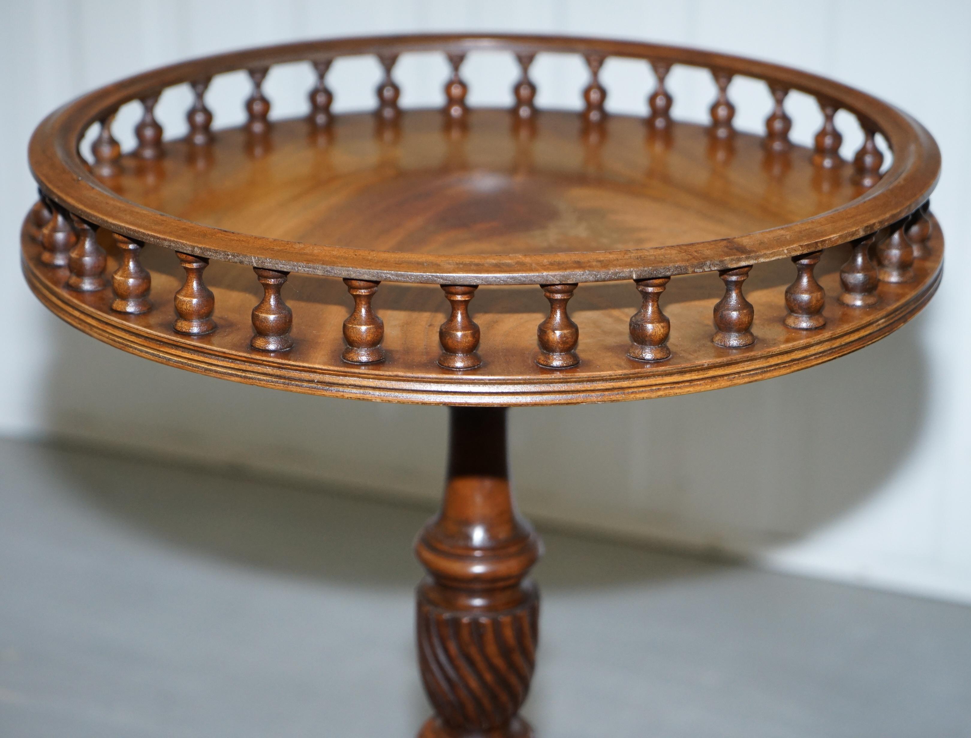 Thomas Chippendale George III Style Mahogany Gallery Tripod Table Bevan Funnell 2