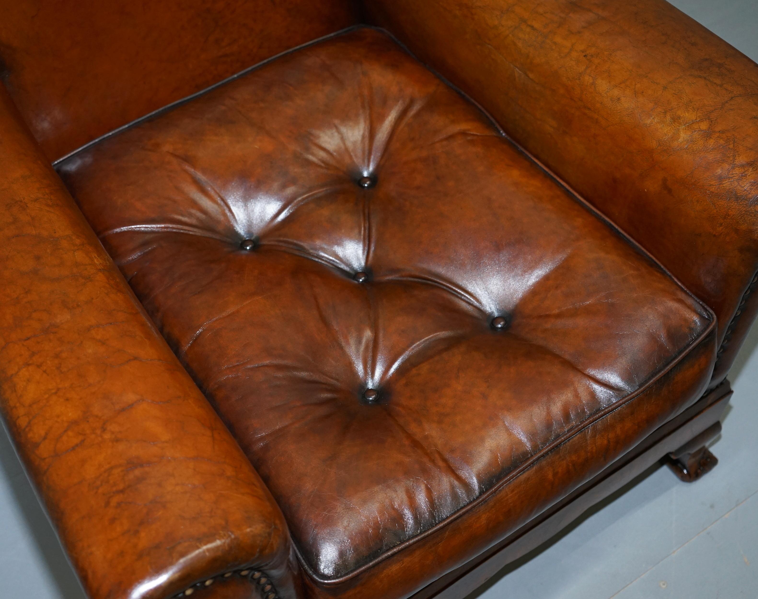 brown leather suite