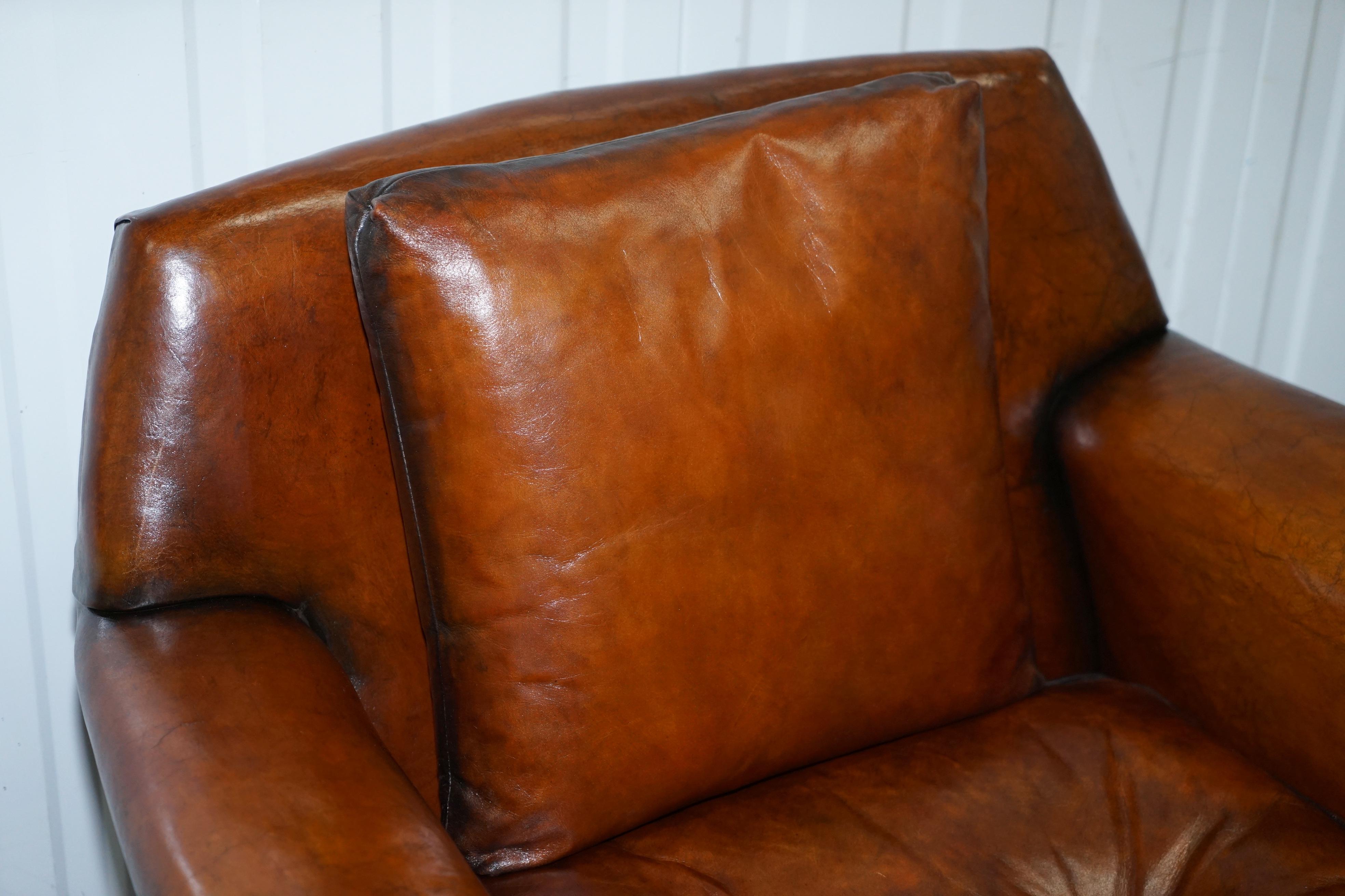 walnut leather sofa