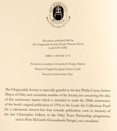 Thomas Chippendale's, the Gentleman and Cabinet Makers Director, Facsimile