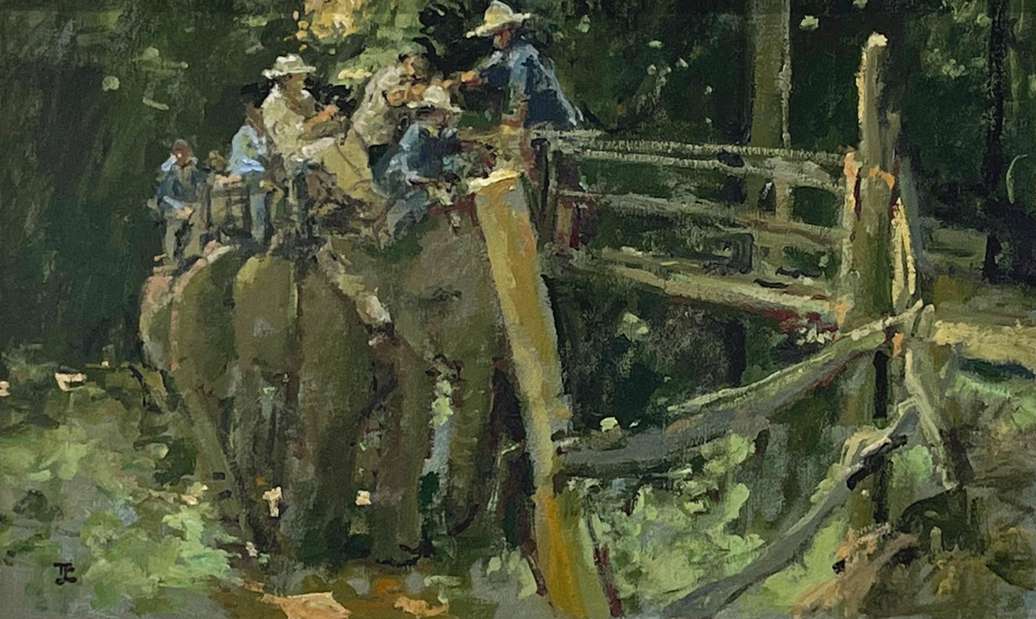 Thomas Coates Landscape Painting - Unloading the Customers, Thailand