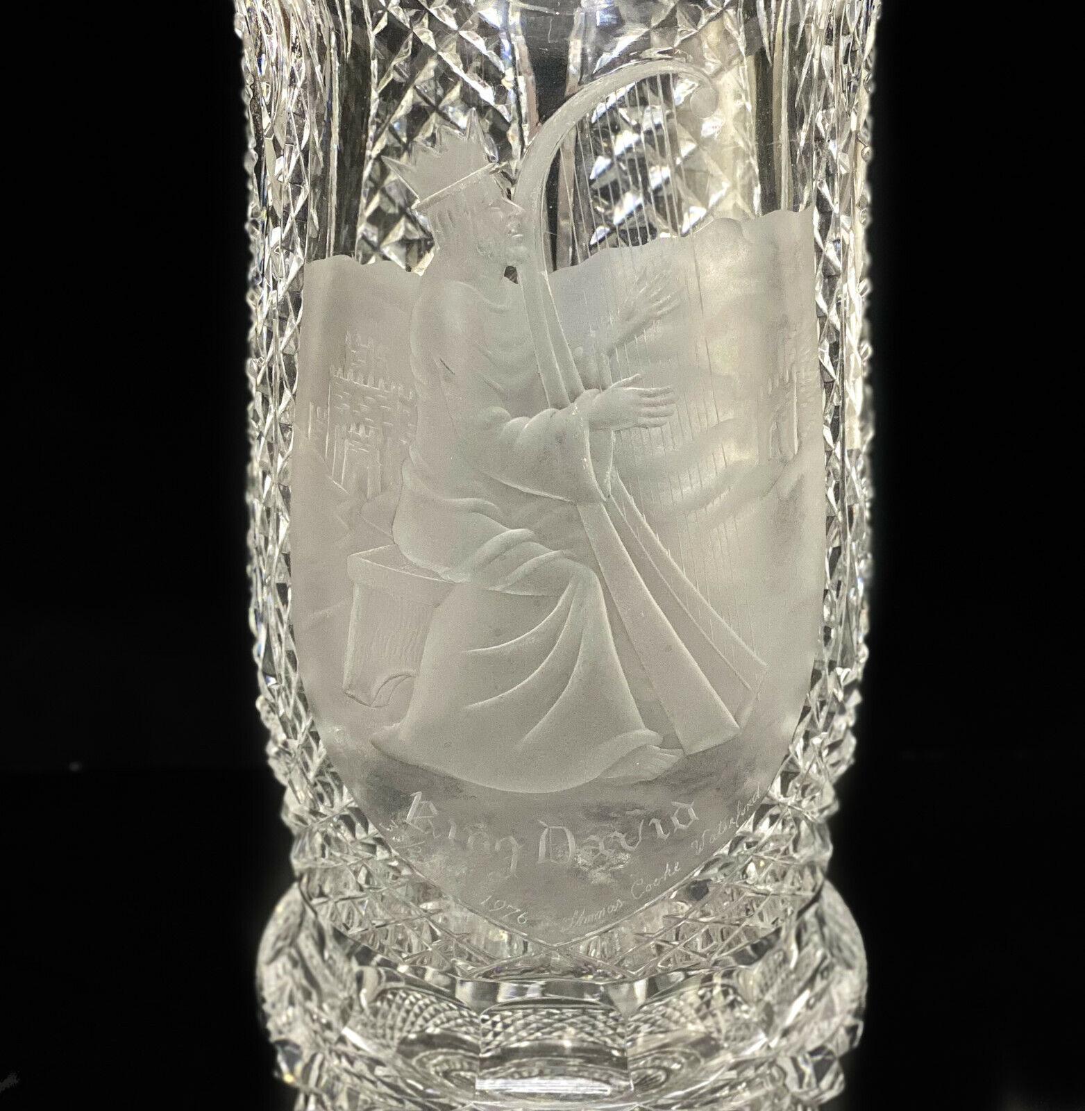 Thomas Cooke for Waterford Cut Glass Footed Vase Ltd Ed 250, 1975 In Good Condition In Gardena, CA