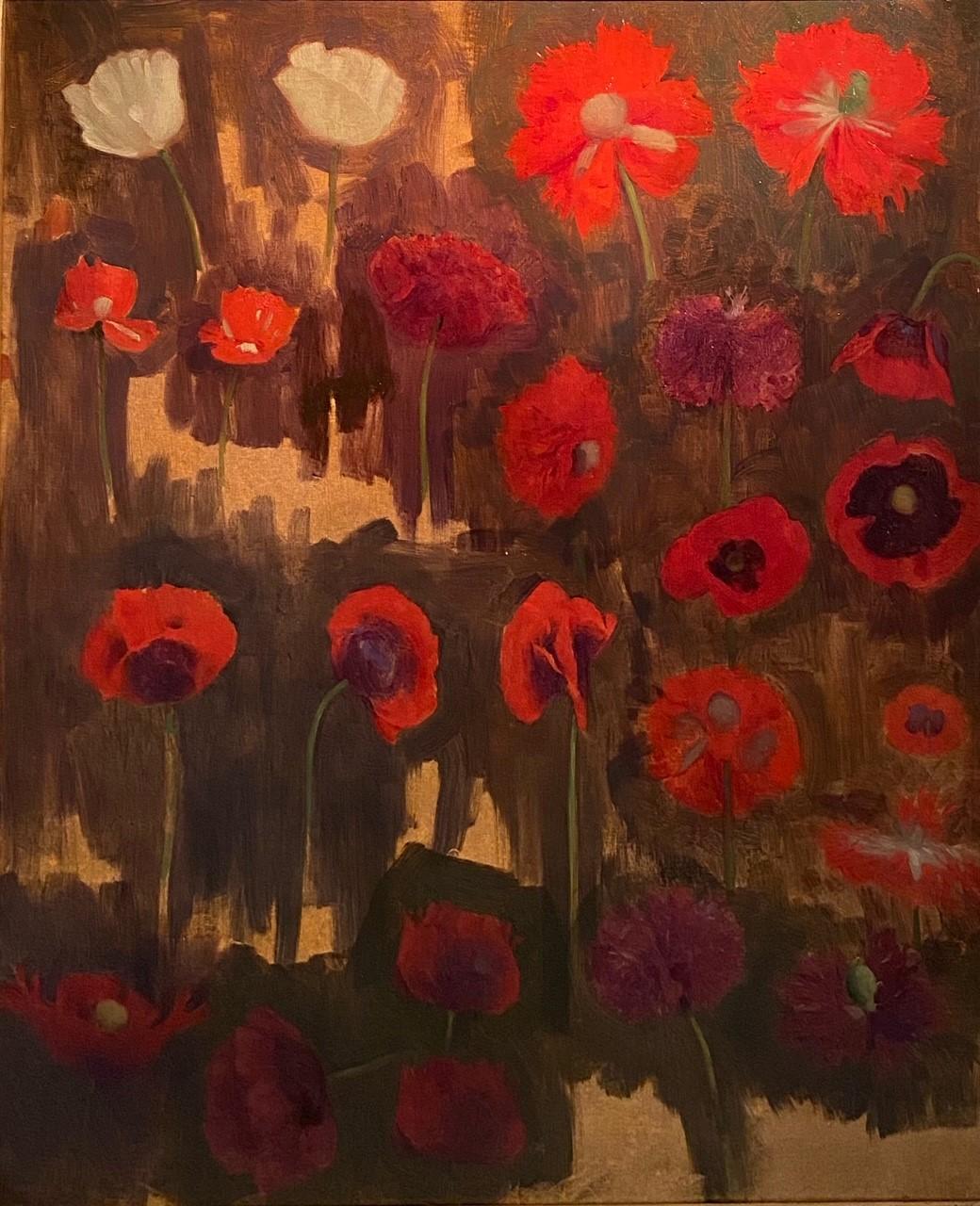 Thomas Cooper Gotch Still-Life Painting – Pfirsichfarbene Poppies