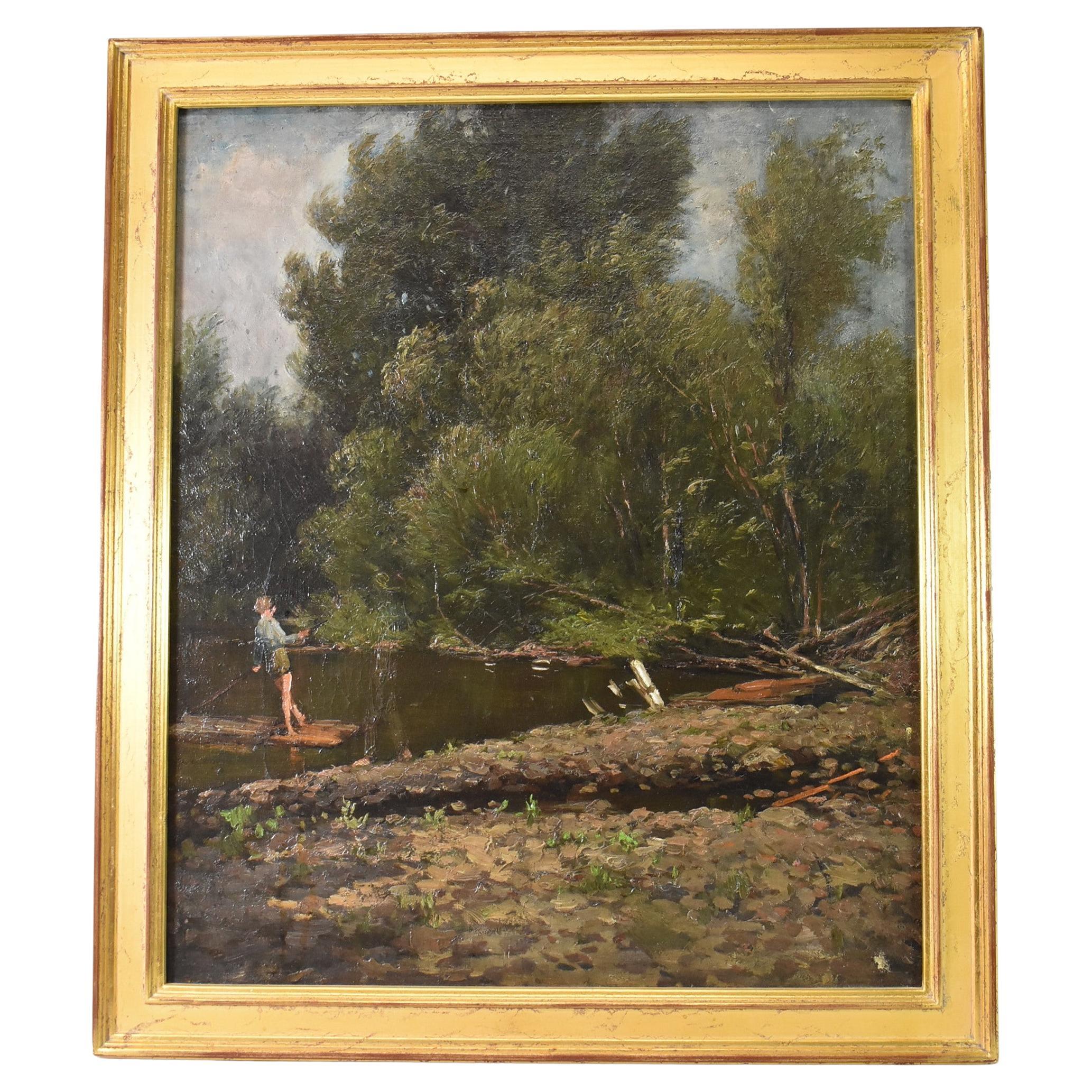 Thomas Corwin Lindsay "Childhood Bliss" Oil Painting