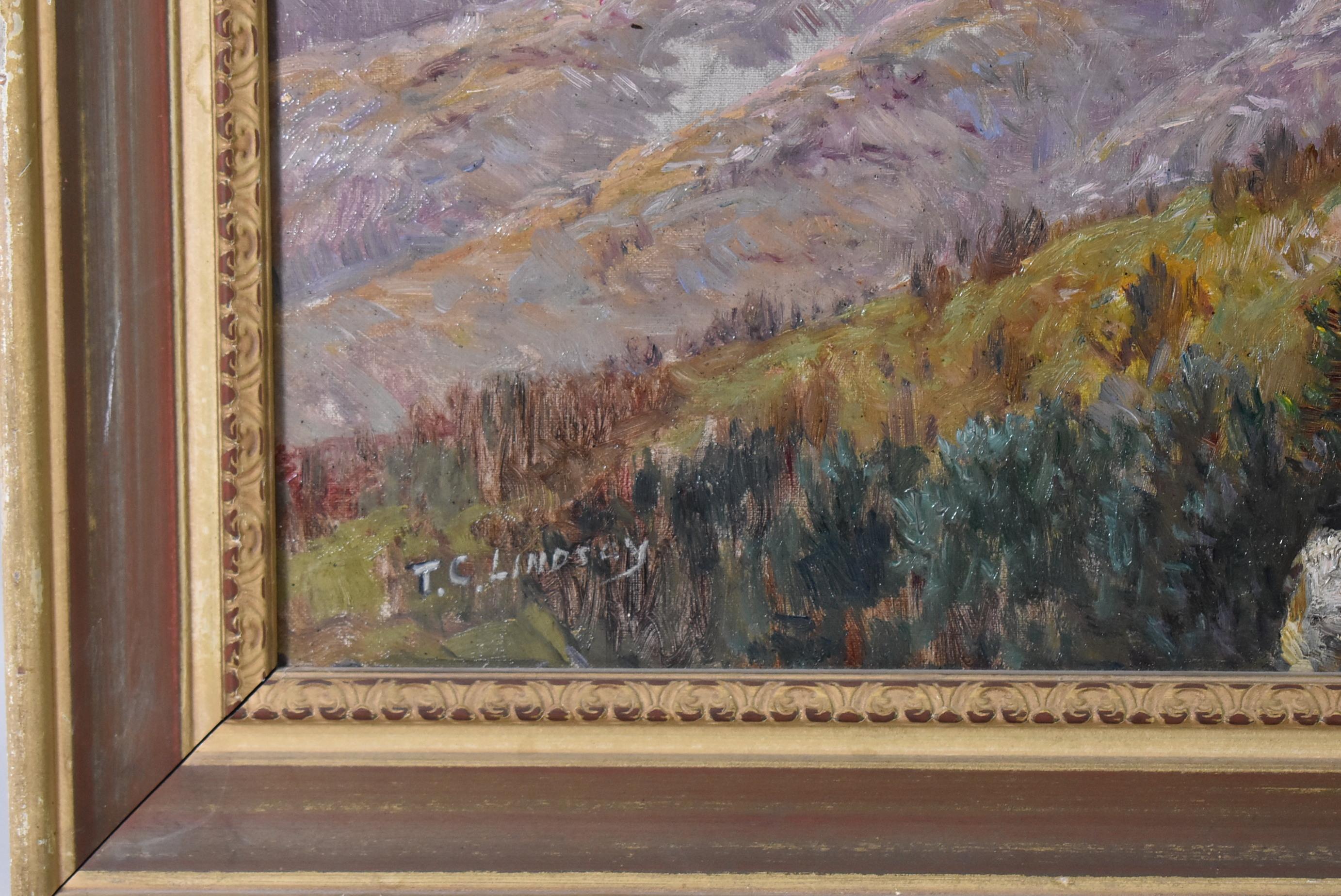Thomas Corwin Lindsay Oil Painting on Panel 