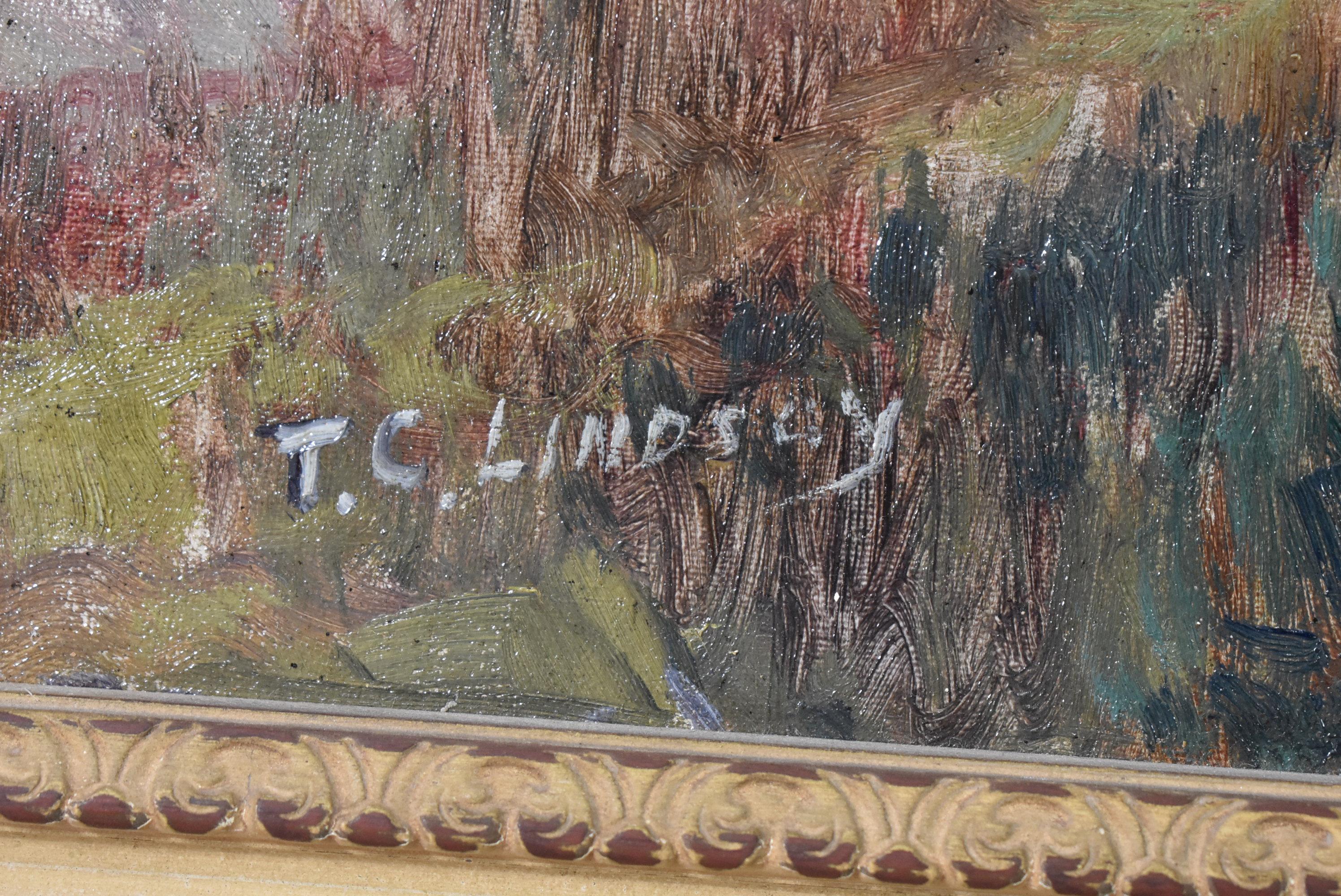Thomas Corwin Lindsay Oil Painting on Panel 