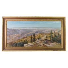 Thomas Corwin Lindsay Oil Painting on Panel "White Mountains Vista" Landscape
