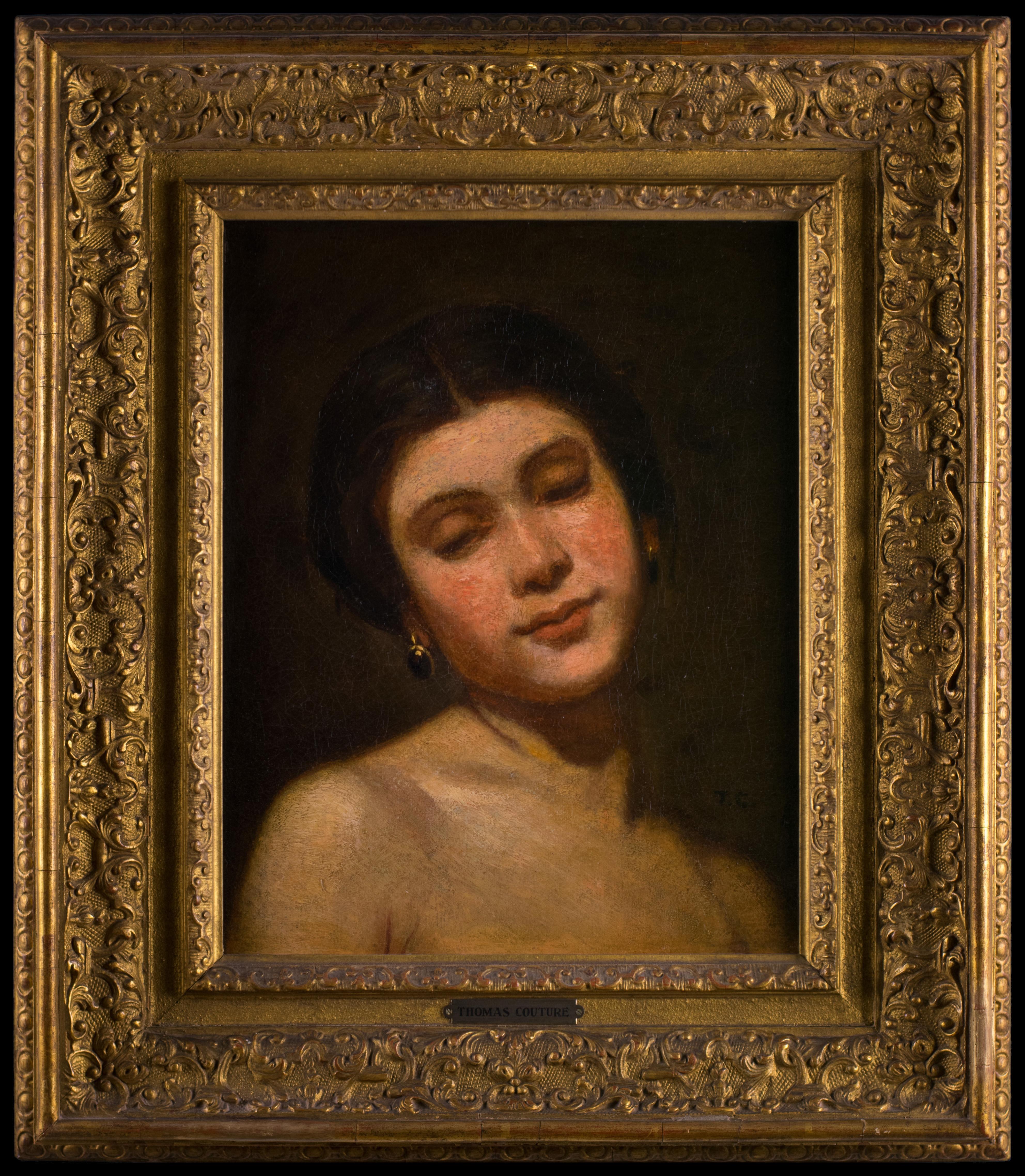 Thomas Couture - Portrait of a young woman by Thomas Couture, teacher of  Édouard Manet For Sale at 1stDibs | portrait couture, thomas couture  paintings, thomas manet