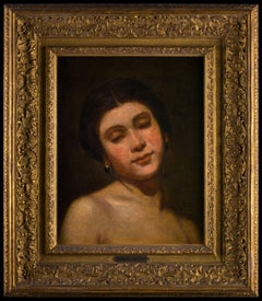 Portrait of a young woman by Thomas Couture, teacher of Édouard Manet