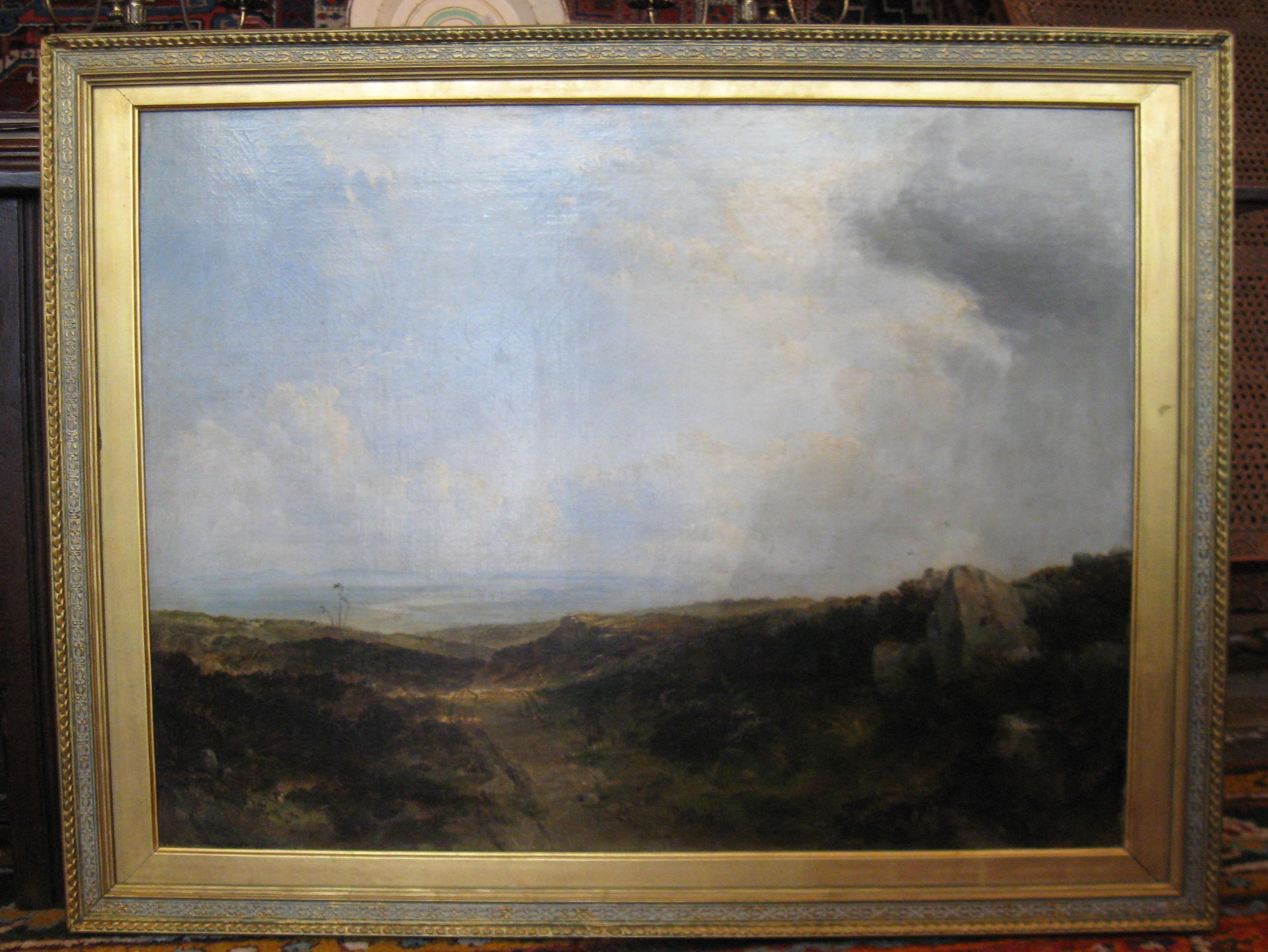 Extensive Moorland Landscape large 19th Century Oil - Painting by Thomas Creswick