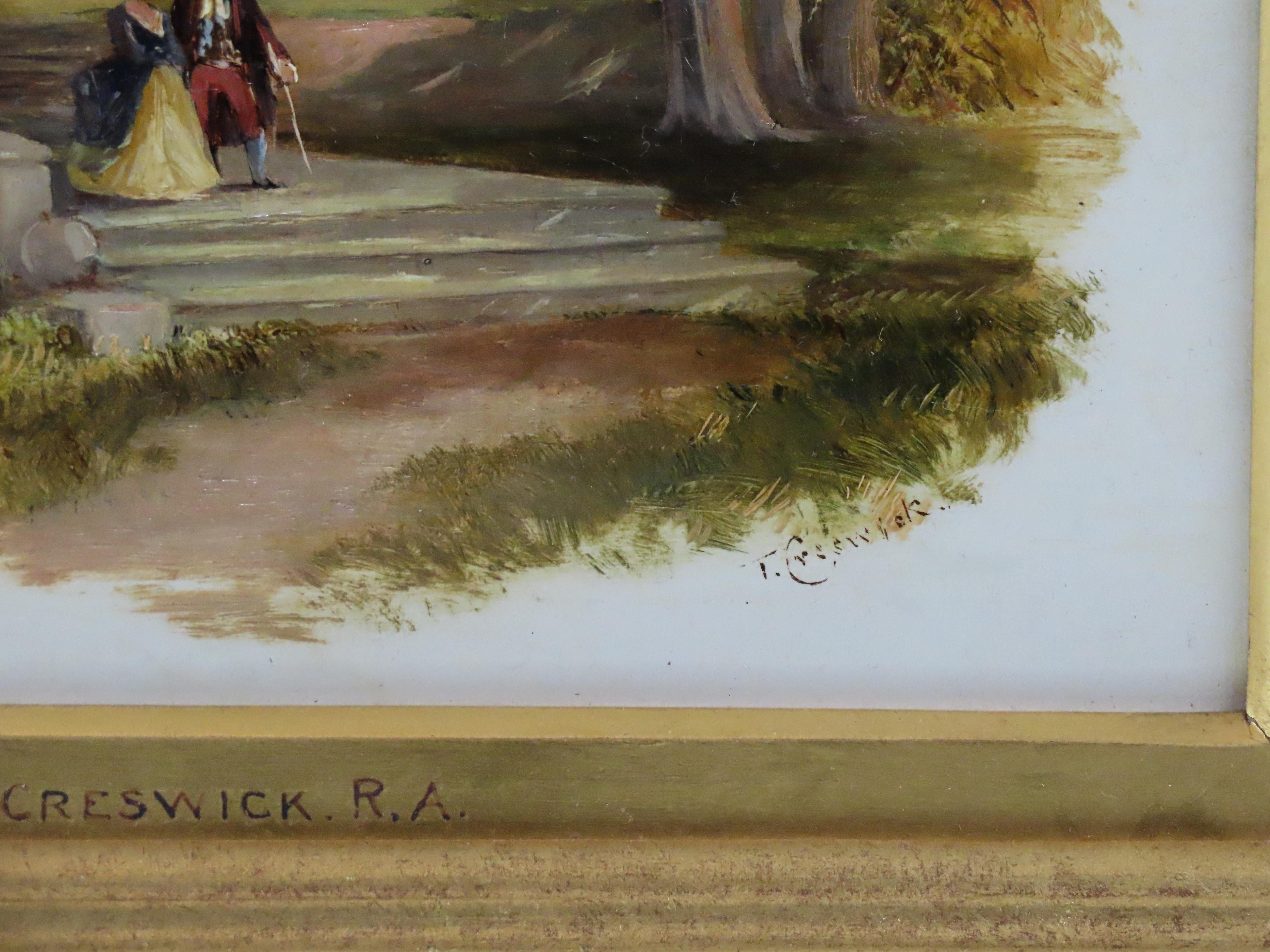 Óleo original sobre tabla, Thomas Creswick, R.A. 