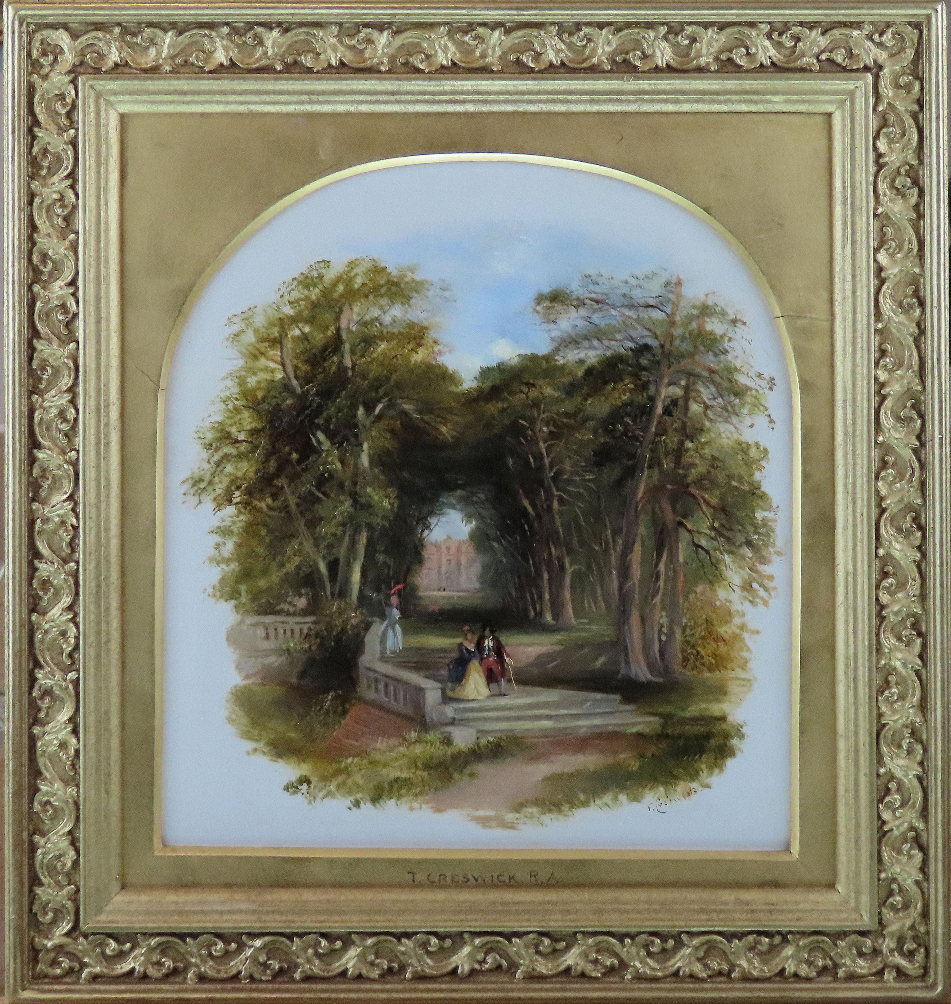 Thomas Creswick, R.A 1811 - 1869
Pintor de paisajes atmosféricos nacido en Sheffield. Un verdadero estudioso de la naturaleza al aire libre. Elegido miembro de la Real Academia en 1850, se encuentra en muchas colecciones importantes.

Firmado, en