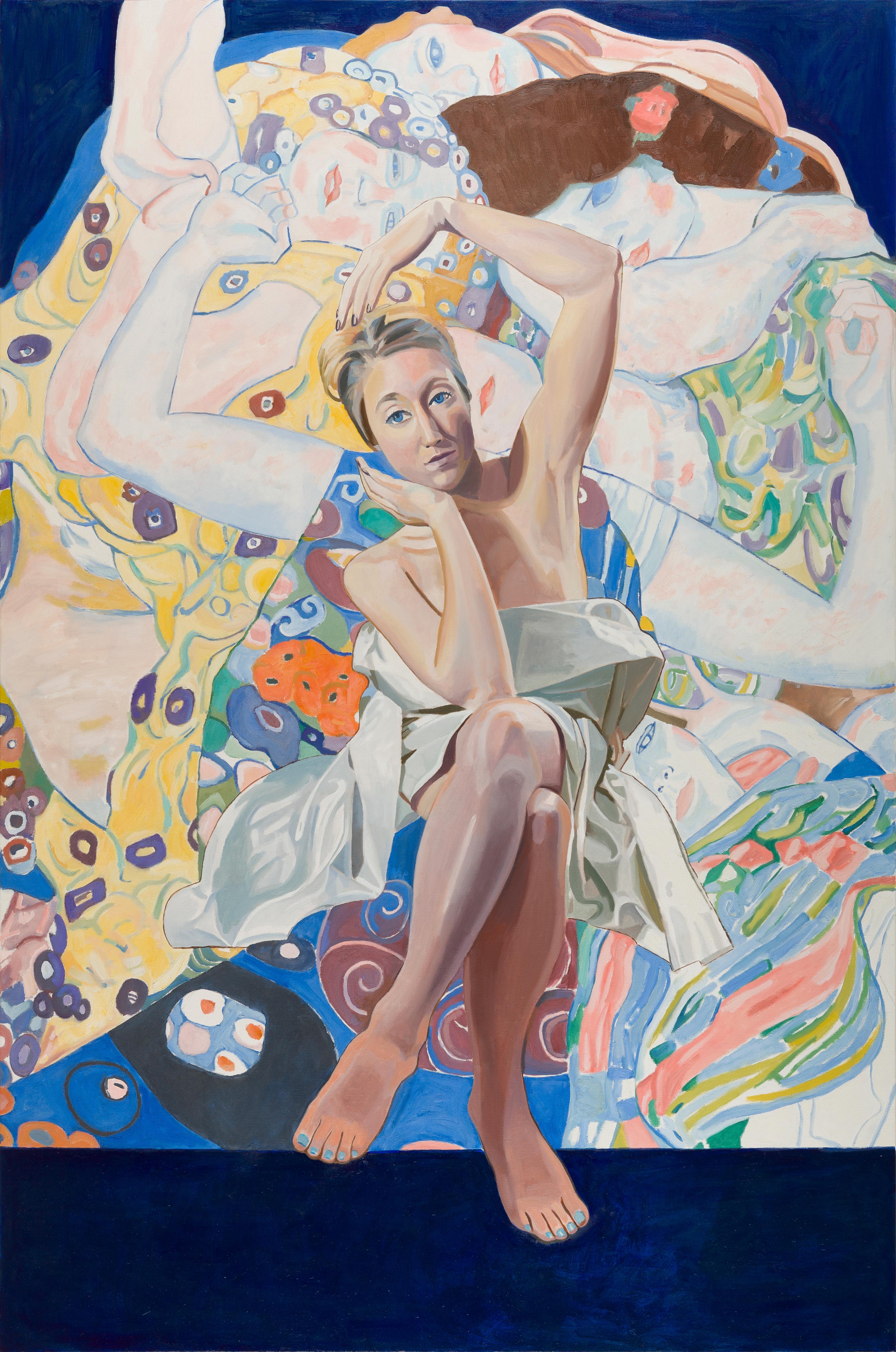 Thomas Darsney Figurative Painting - Samantha and Klimt