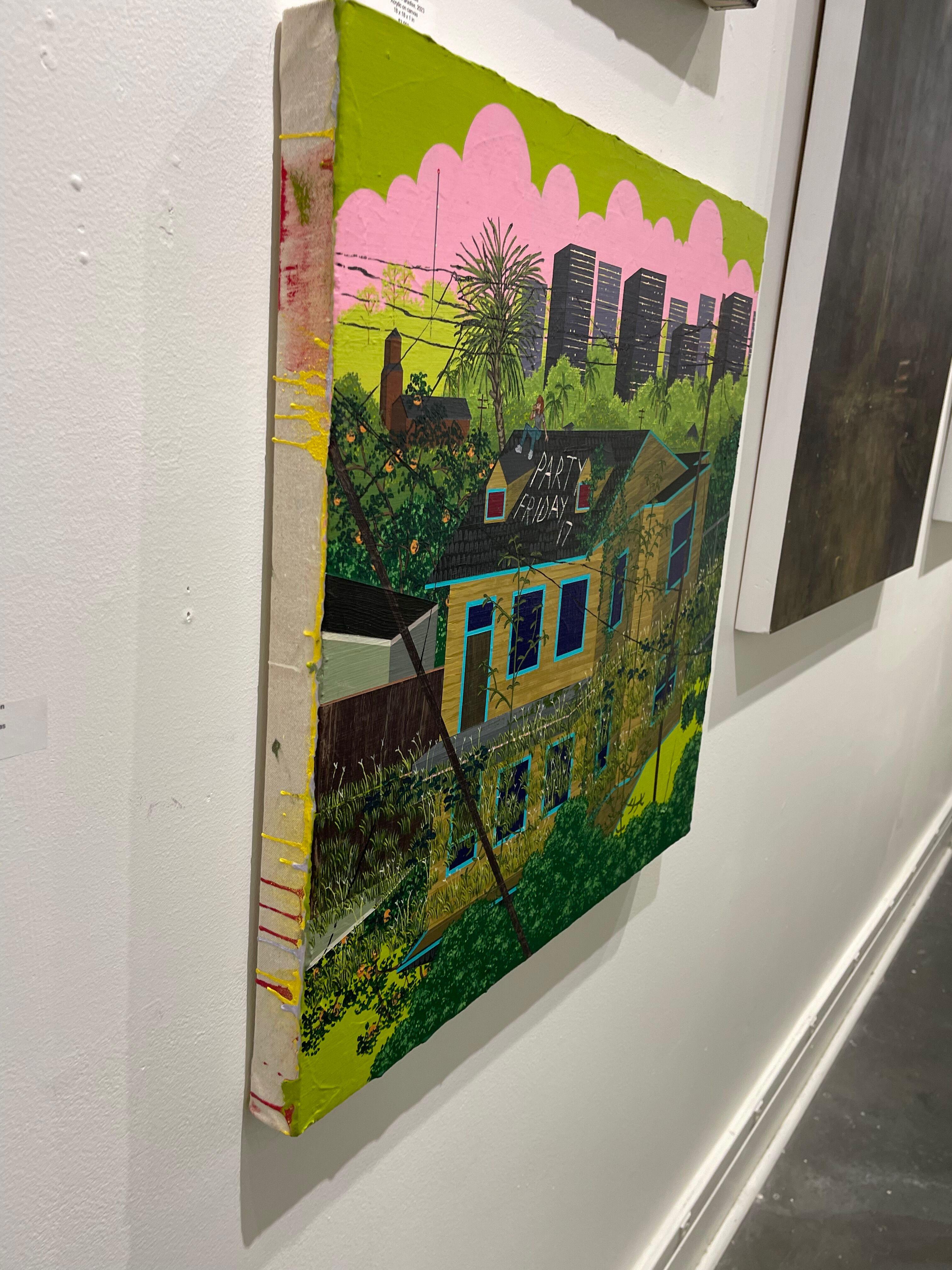 Thomas Deaton (b. 1988), a contemporary artist with a background in printmaking and drawing, explores hidden stories of beauty set against the backdrop of forgotten neighborhoods in his recent body of work. Drawing inspiration from his personal