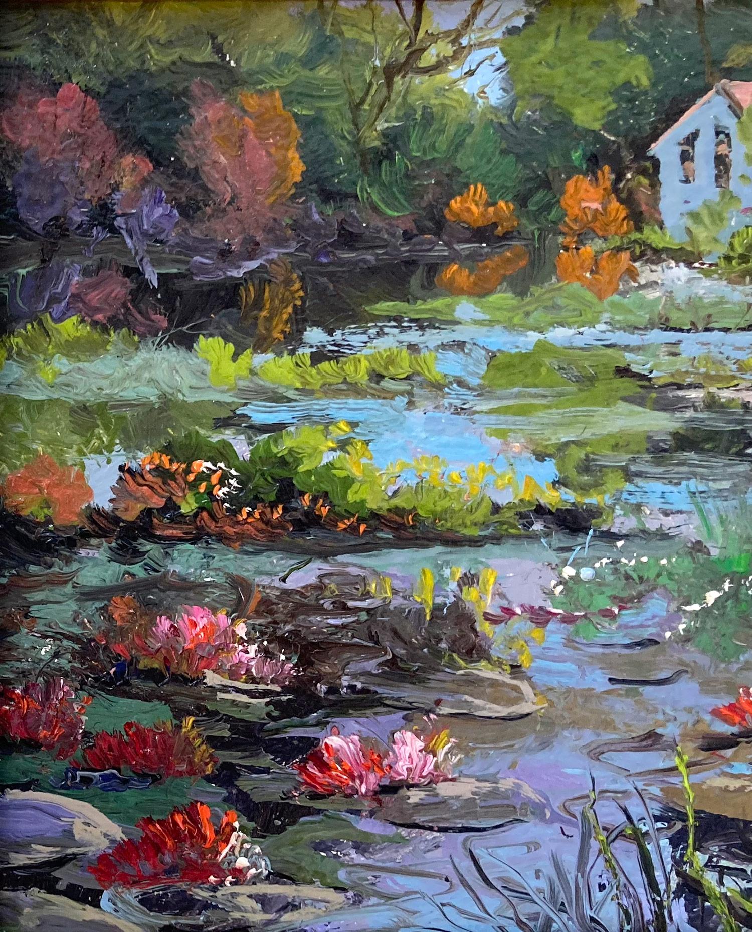 Un maravilloso paisaje pastoral impresionista con bellos tonos de color en toda su extensión. Thomas DeDecker ha representado esta pieza de la forma más íntima, aunque enérgica, y ha volcado mucho sentimiento en esta vibrante obra. Es casi como si