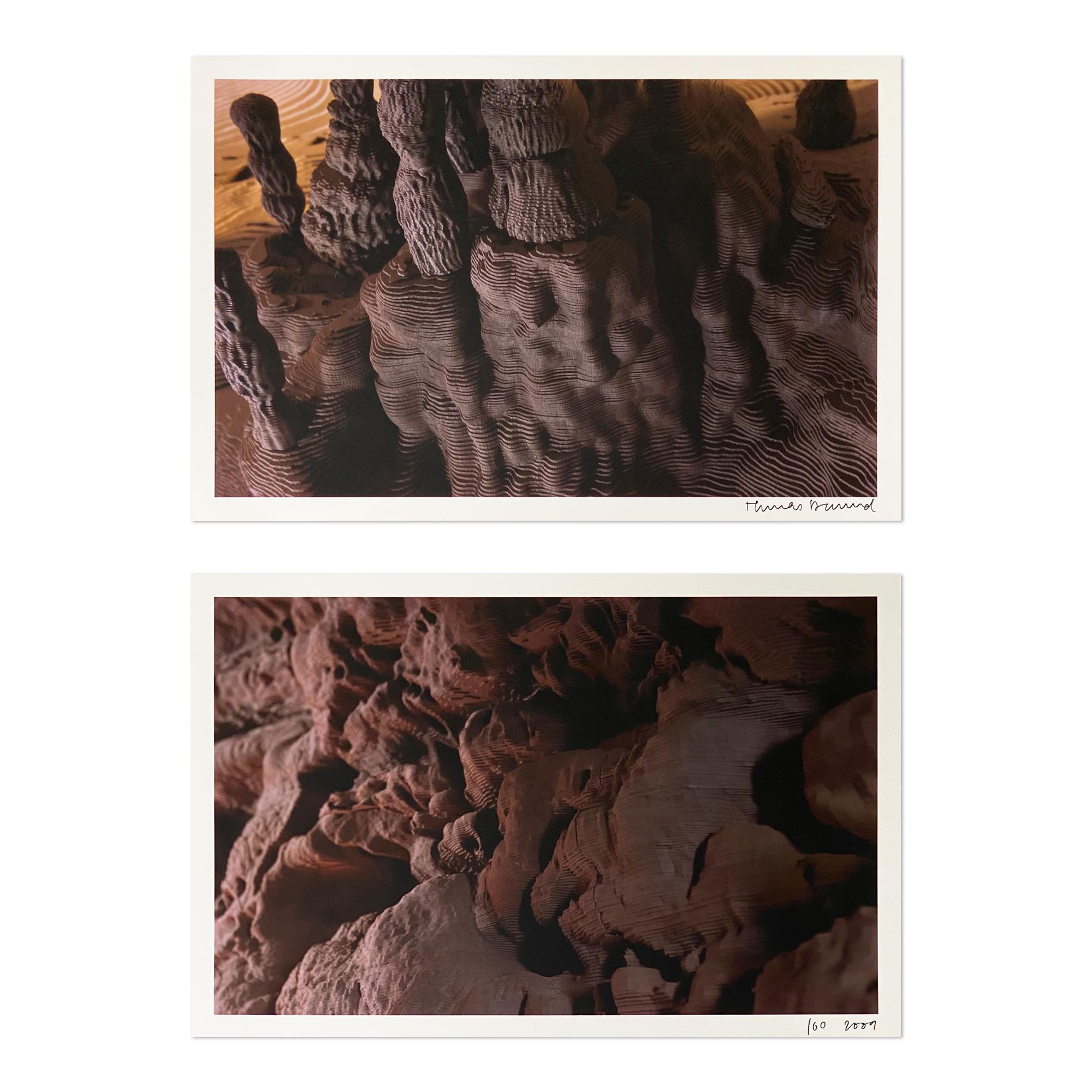 Thomas Demand (German, born 1964)
Grotto (from Catalogue Serpentine Gallery, Collector’s Edition), 2006/2009
Medium: Set of 2 cibachrome prints, exhibition catalogue
Dimensions: each 20.6 x 31.5 cm
Edition of 60 + 20 AP: One print signed, one print