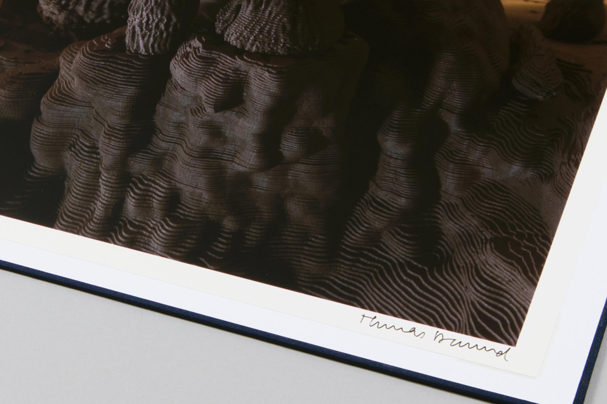 Thomas Demand (Deutscher, geboren 1964)
Grotte (aus Katalog Serpentine Gallery, Collector's Edition), 2006/2009
Medium: Satz von 2 Cibachrome-Abzügen, Ausstellungskatalog
Abmessungen: je 20,6 x 31,5 cm
Auflage von 60 + 20 AP: Ein Exemplar signiert,